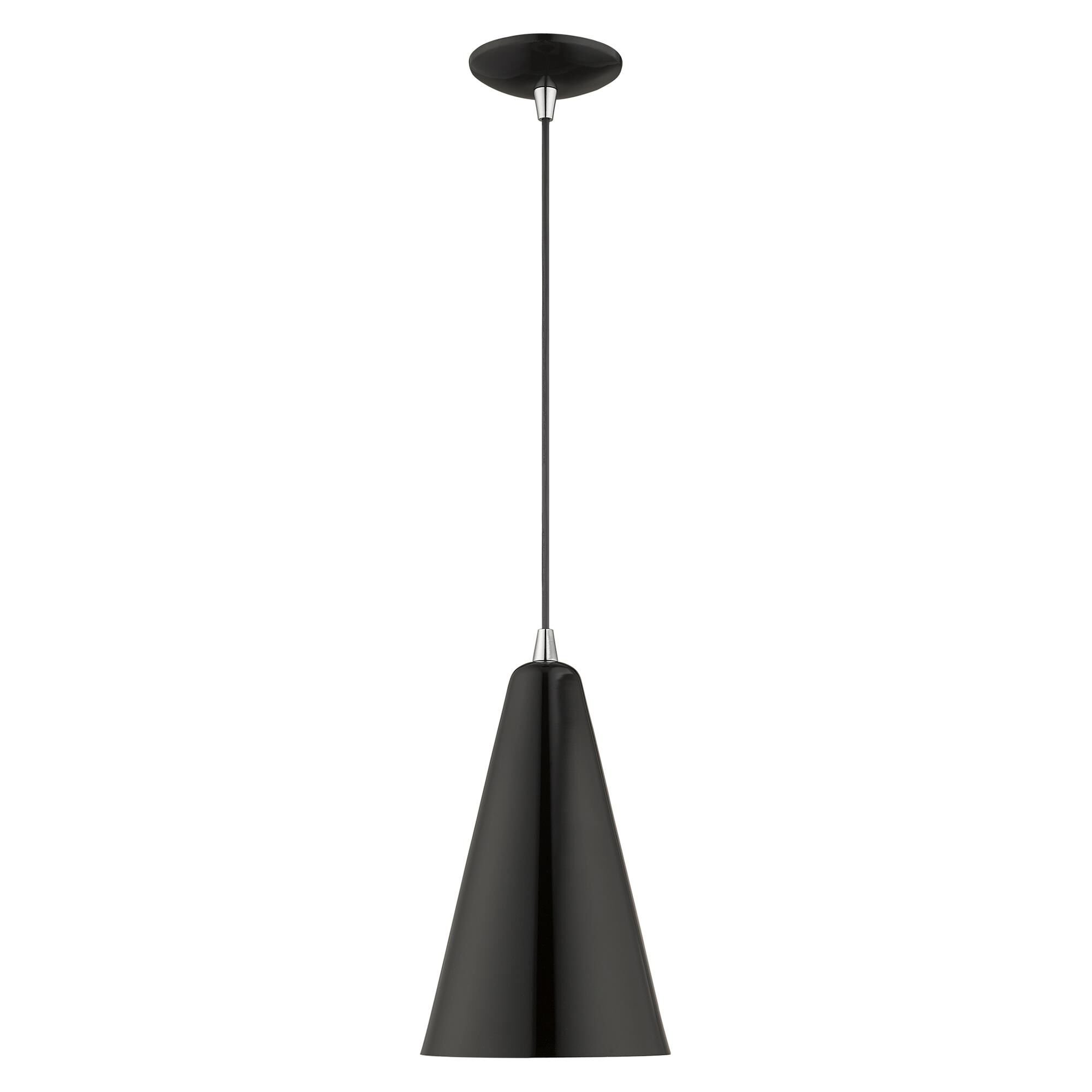 Shown in Shiny Black finish and Shiny Black Metal With Gold Inside shade