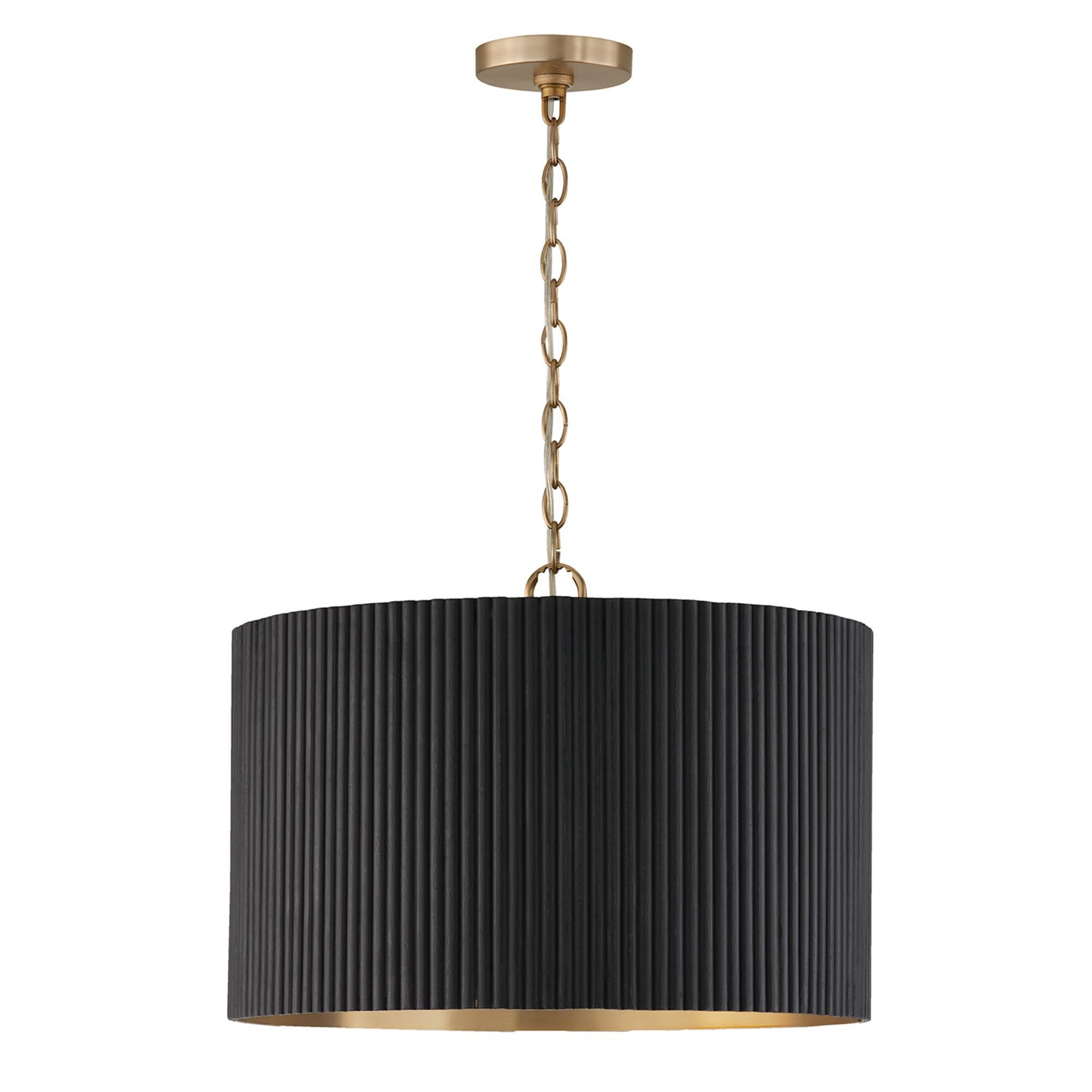 Shown in Black Stain And Matte Brass finish