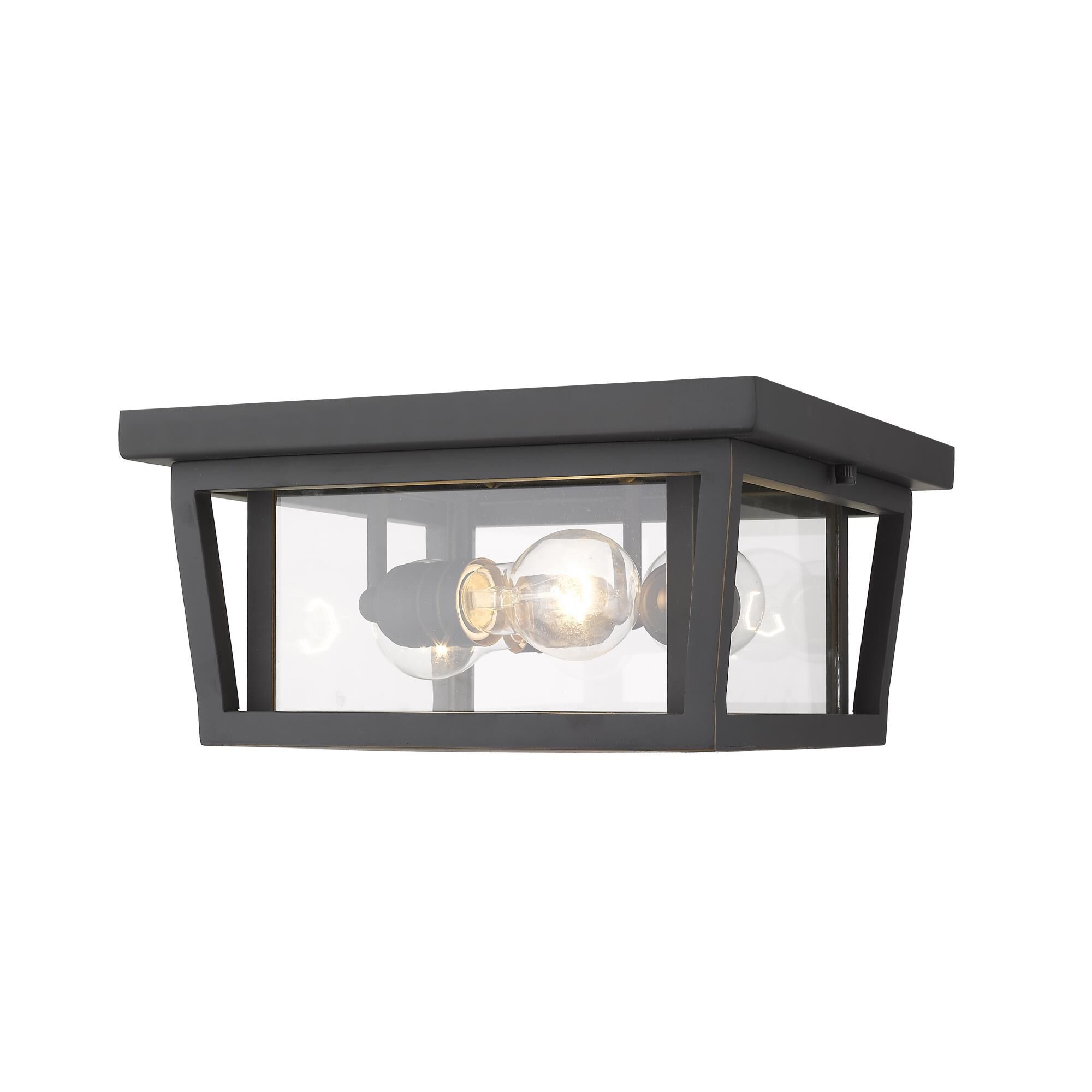 Seoul 12 Inch 3 Light Outdoor Flush Mount by Z-Lite