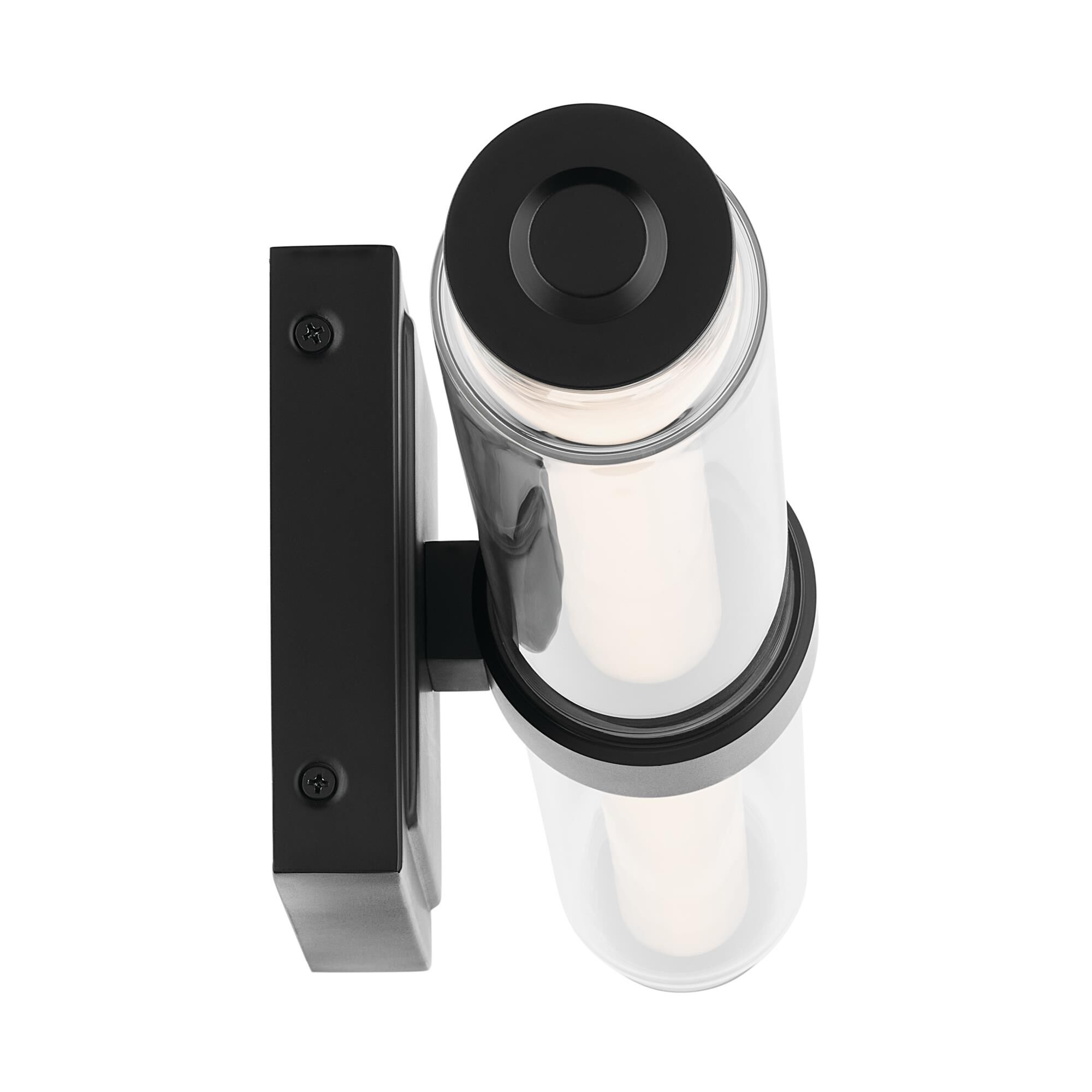 Shown in Black finish and Clear glass