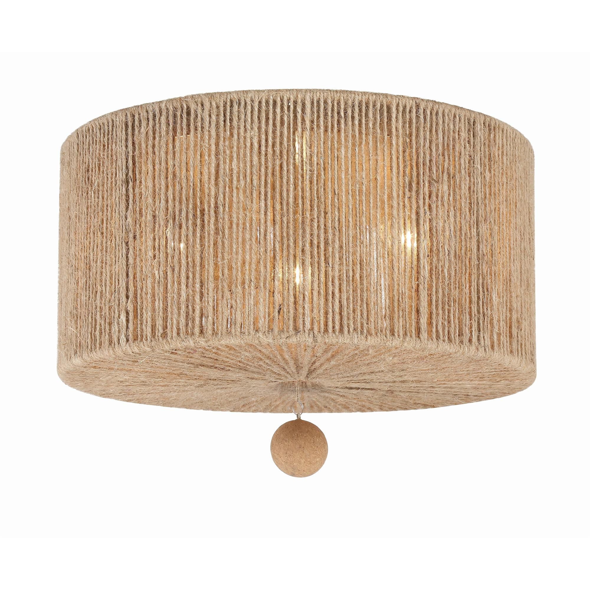 Shown in Burnished Silver finish and Jute glass and Jute shade