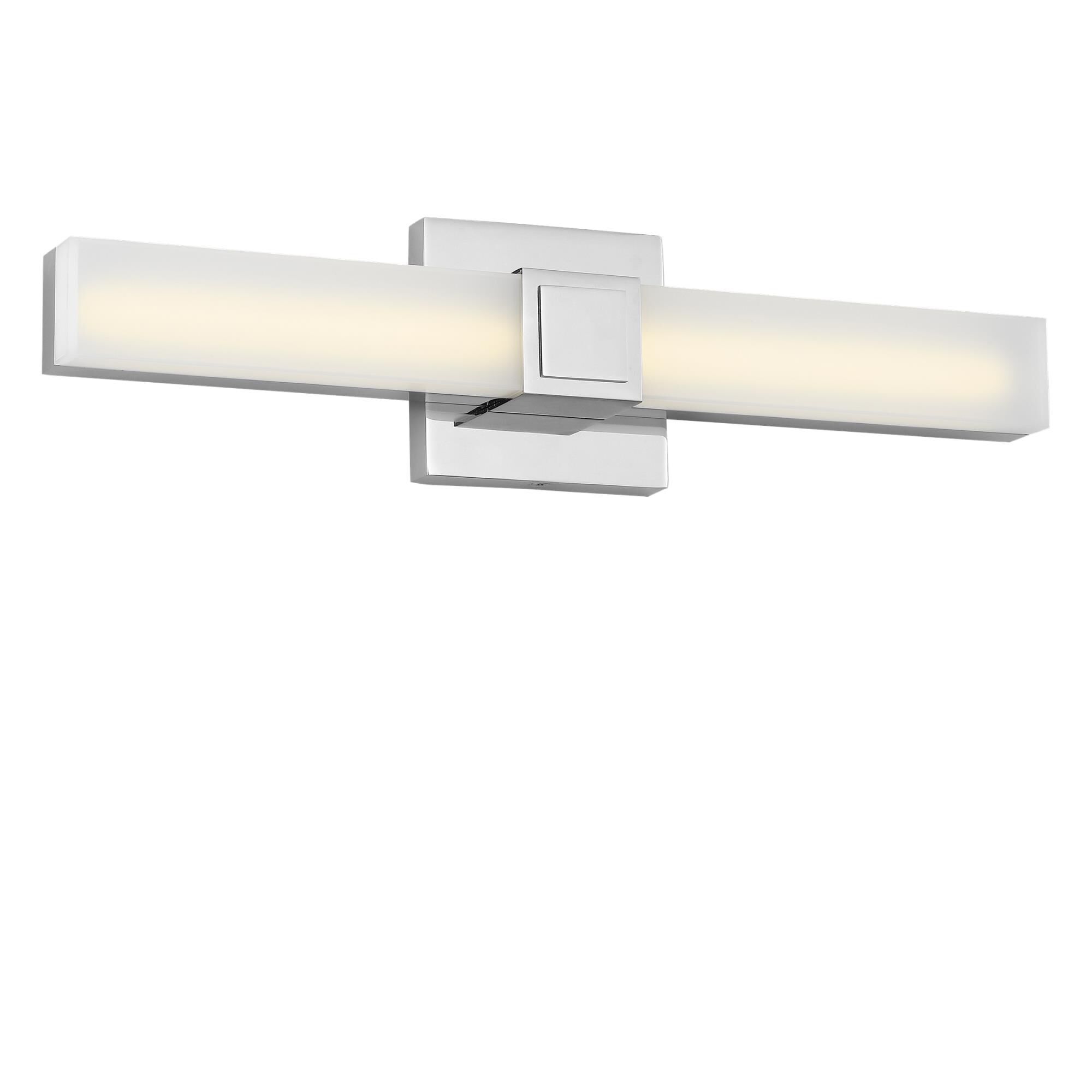 Shown in Chrome finish and White Acrylic shade