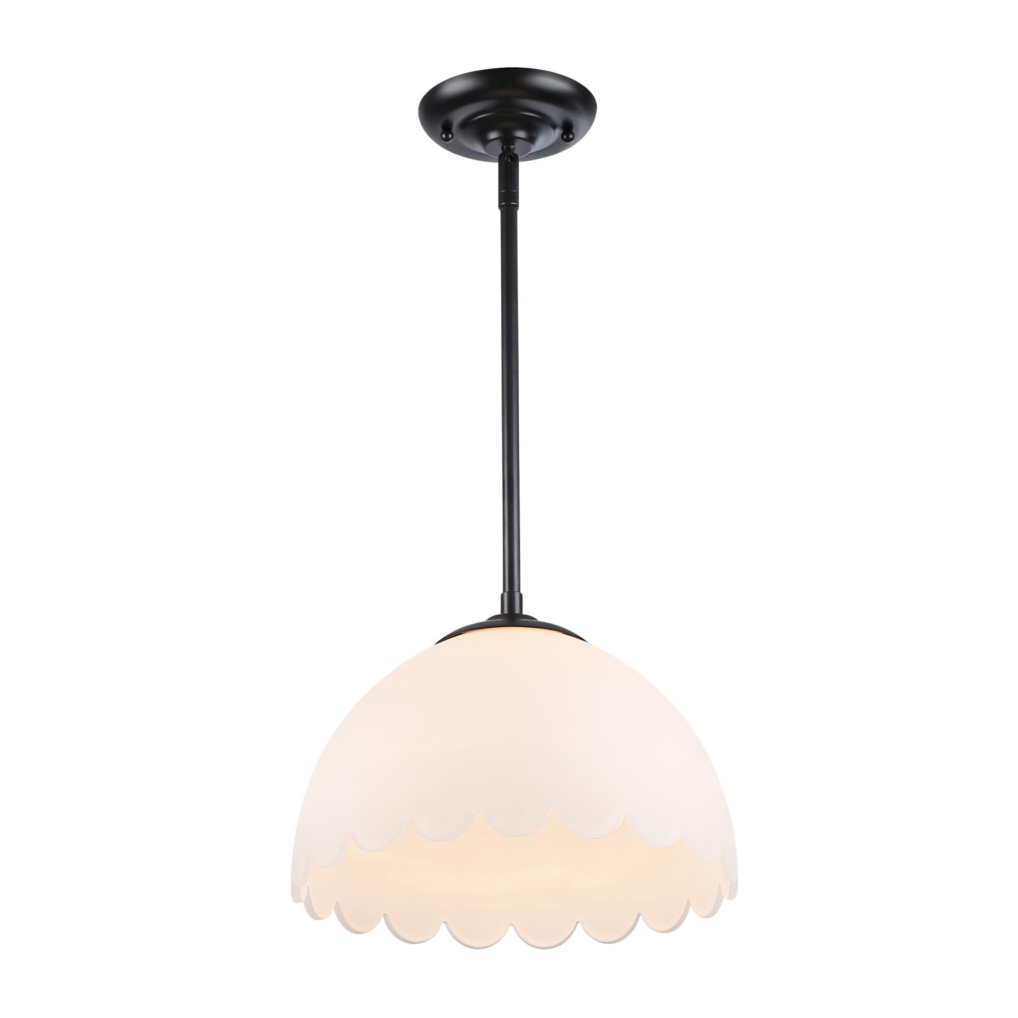 Shown in Matte Black finish and White shade