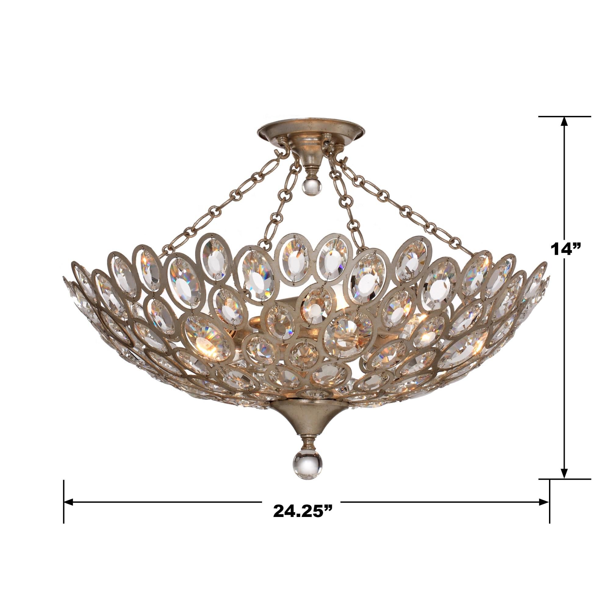 Sterling 24 Inch 5 Light Chandelier by Crystorama
