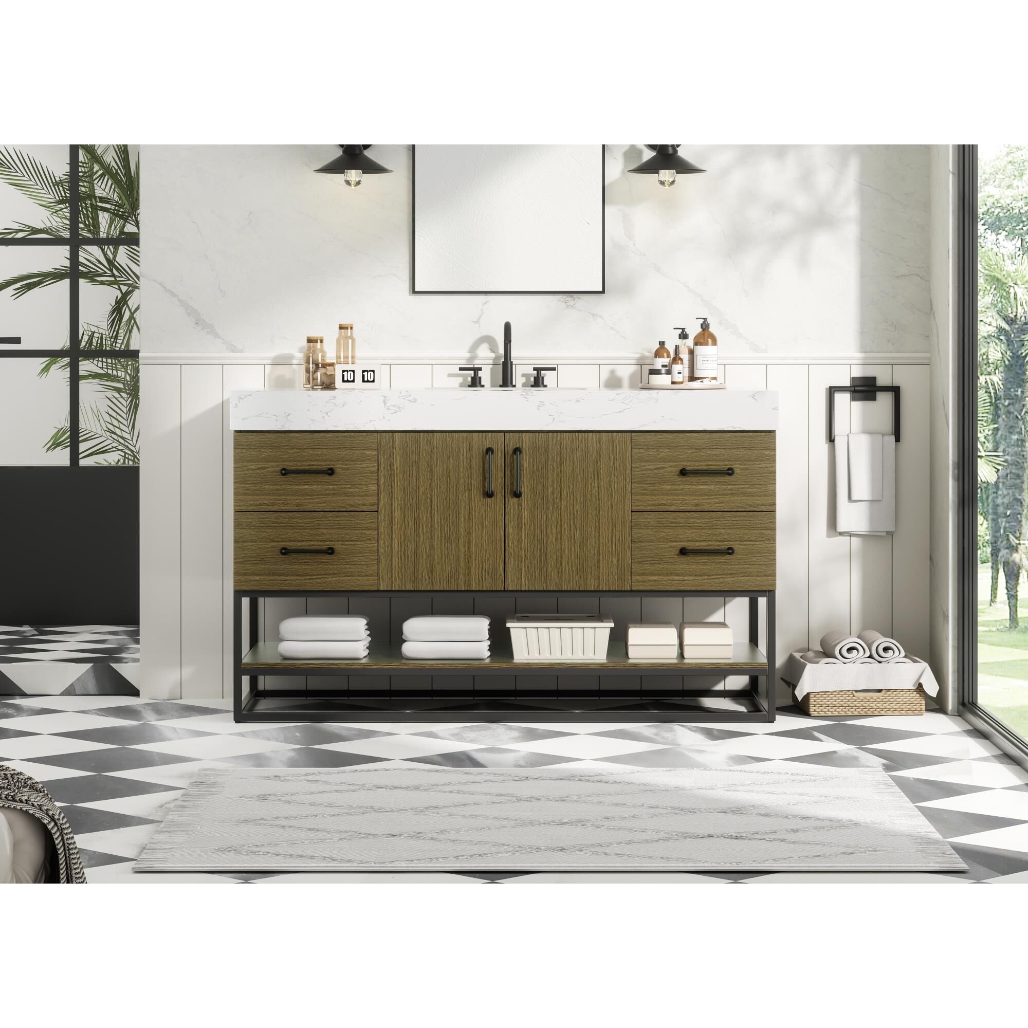 Caroline 54 Inch Bath Vanity by Elegant Dcor