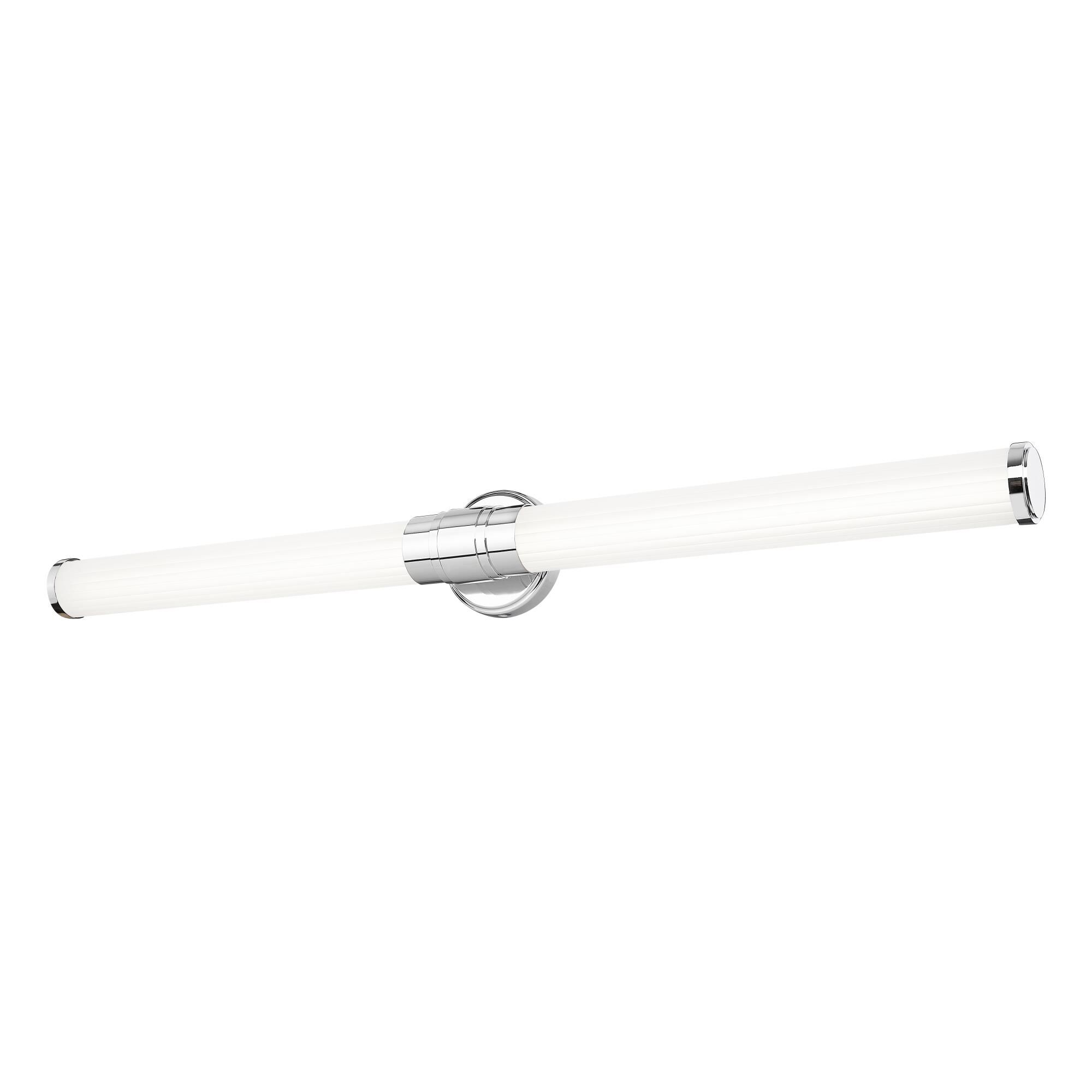 Shown in Chrome finish and Opal White glass and Opal White shade