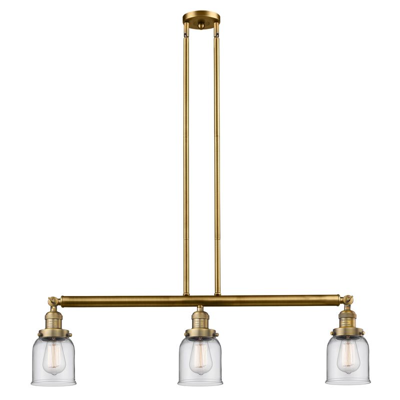 Bruno Marashlian Small Bell 36 Inch 3 Light Linear Suspension Light by Innovations Lighting