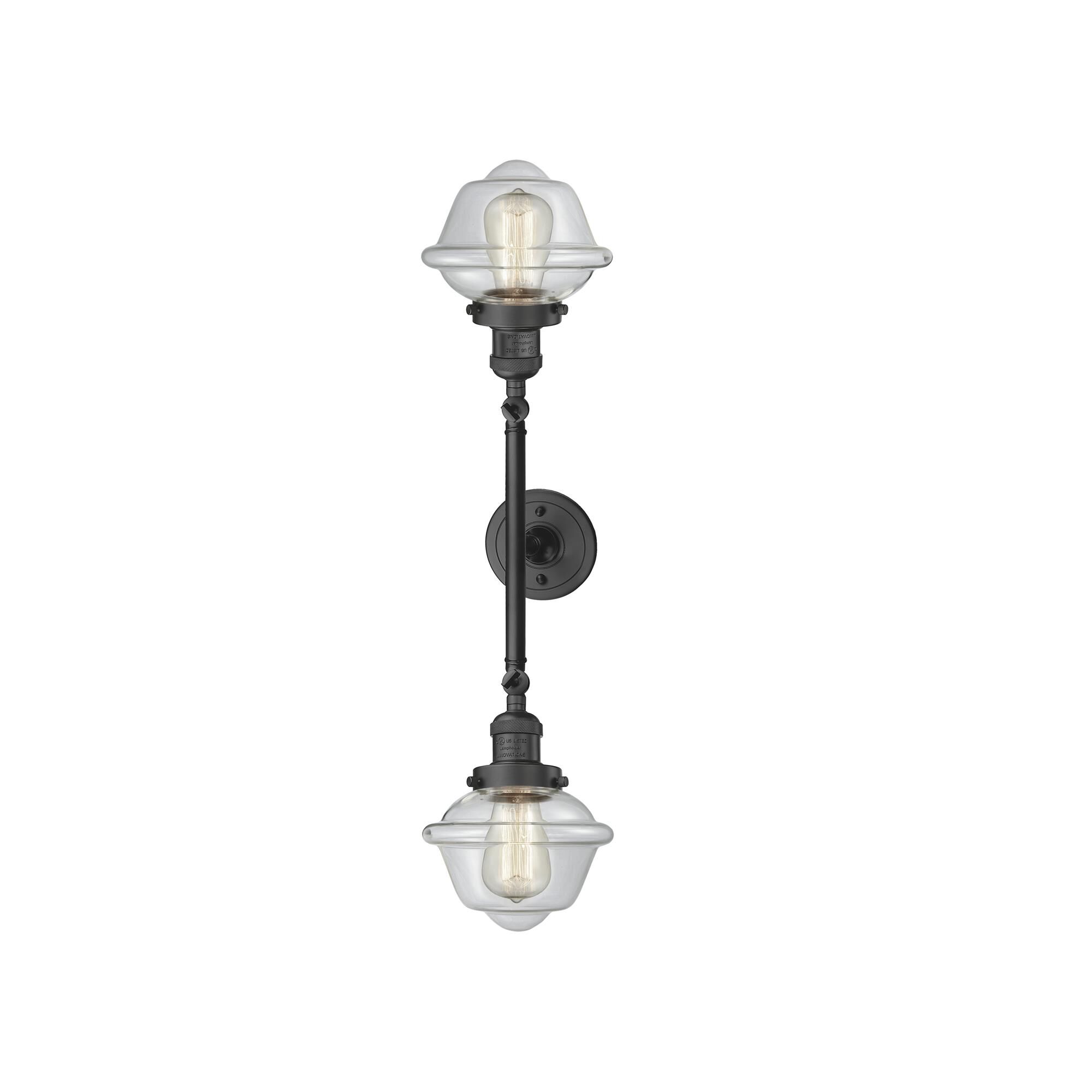 Shown in Oil Rubbed Bronze finish and Clear glass