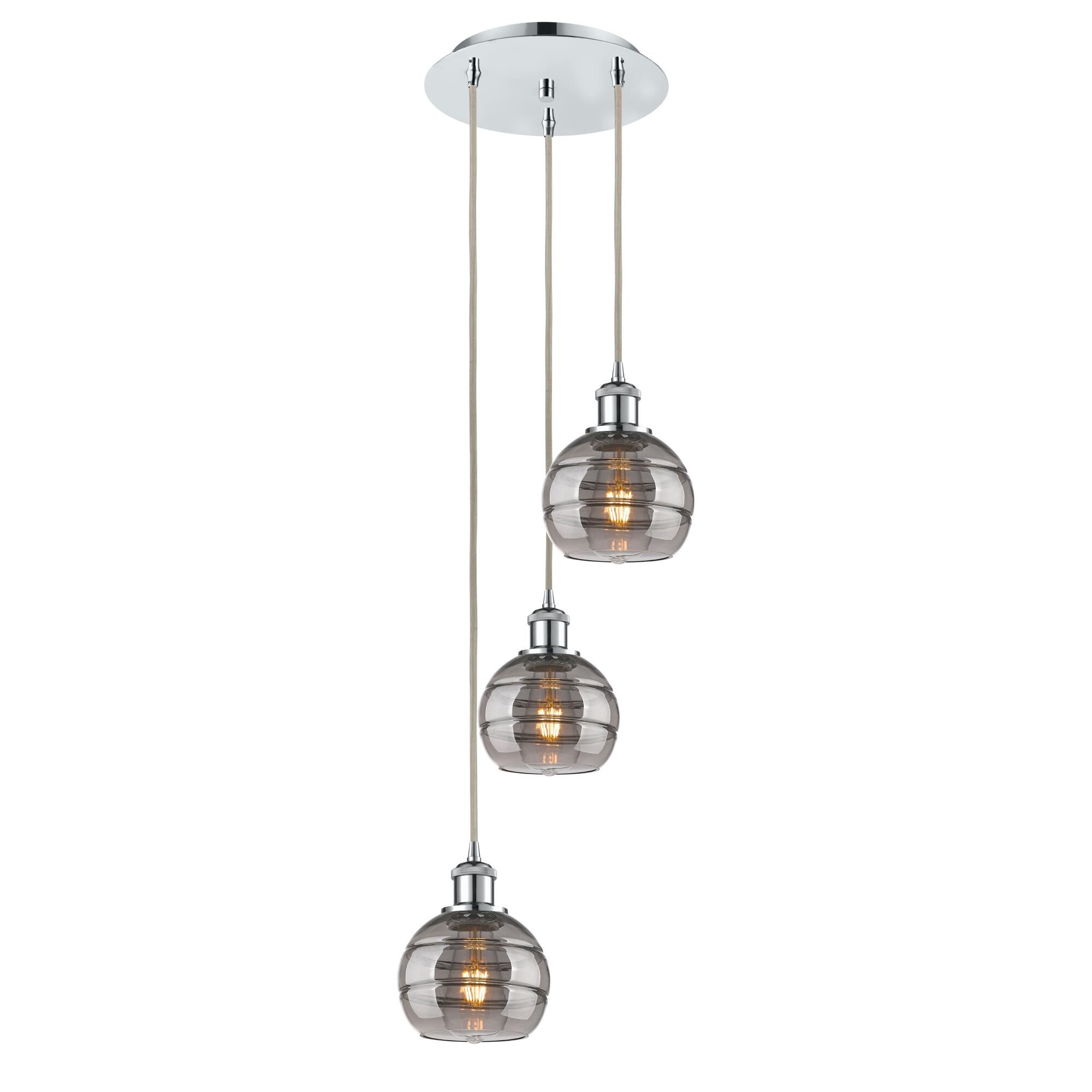 Shown in Polished Chrome finish and Light Smoke glass