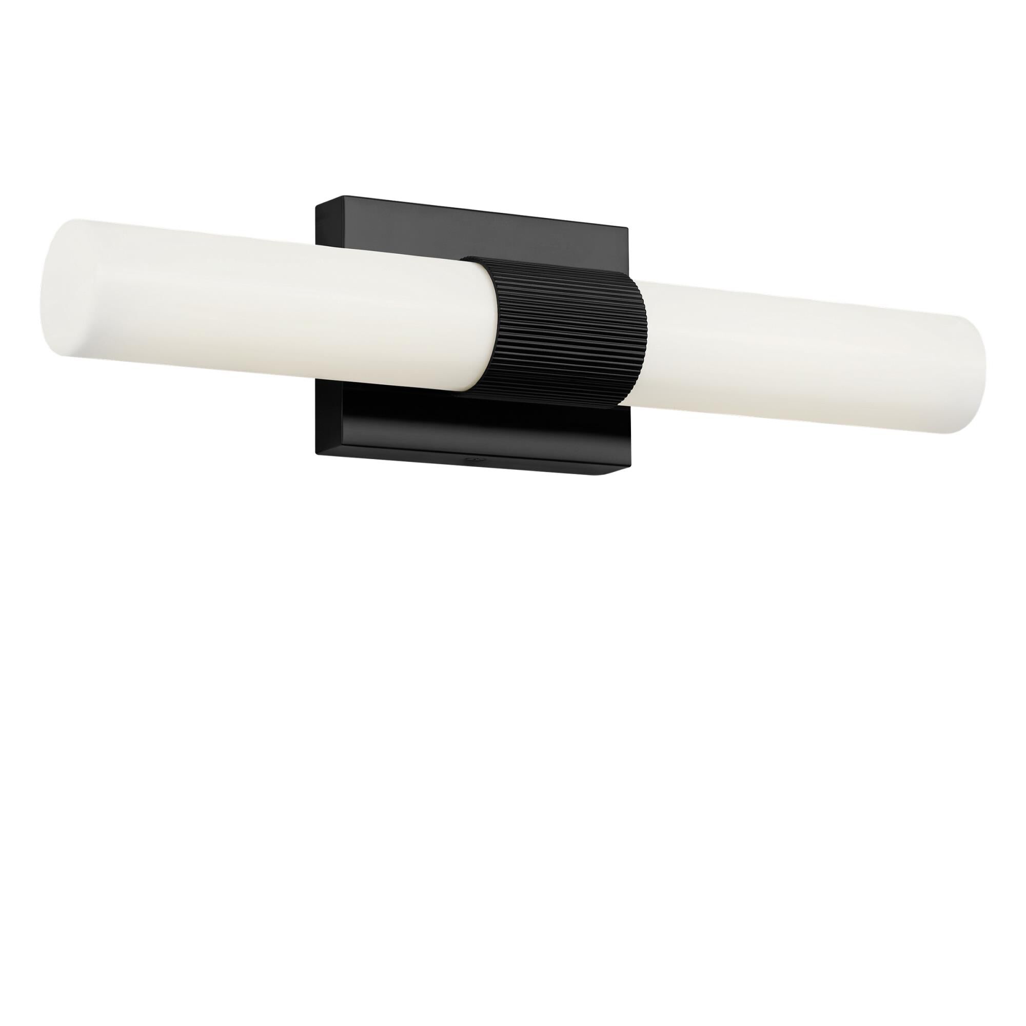 Shown in Midnight Black finish and White Acrylic shade