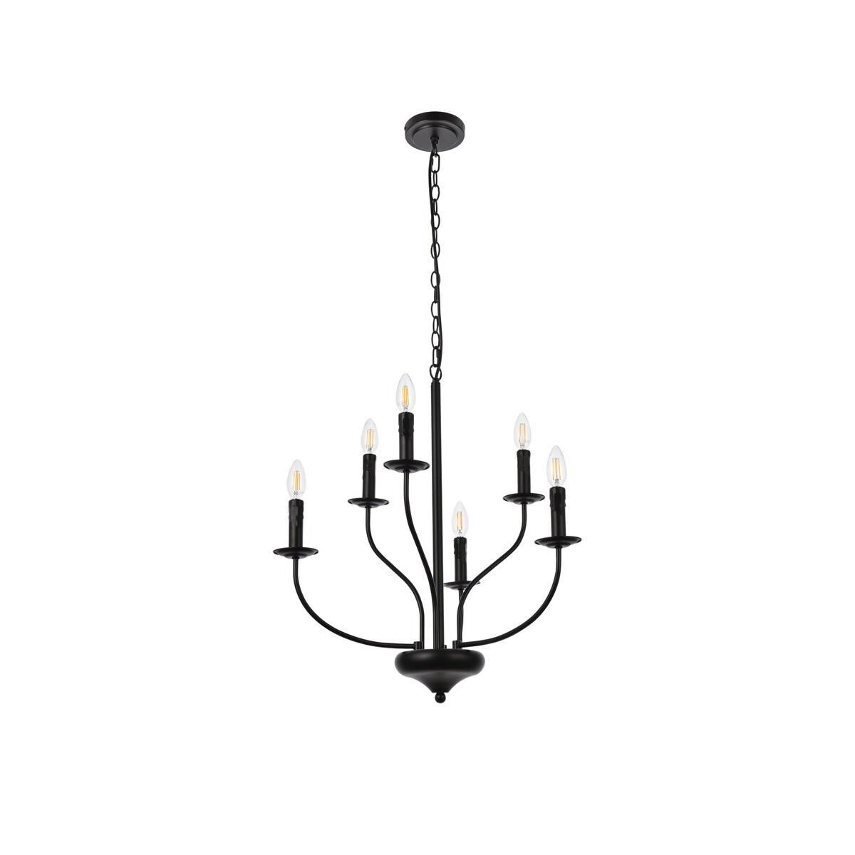 Westley 24 Inch 6 Light Chandelier by Elegant Lighting