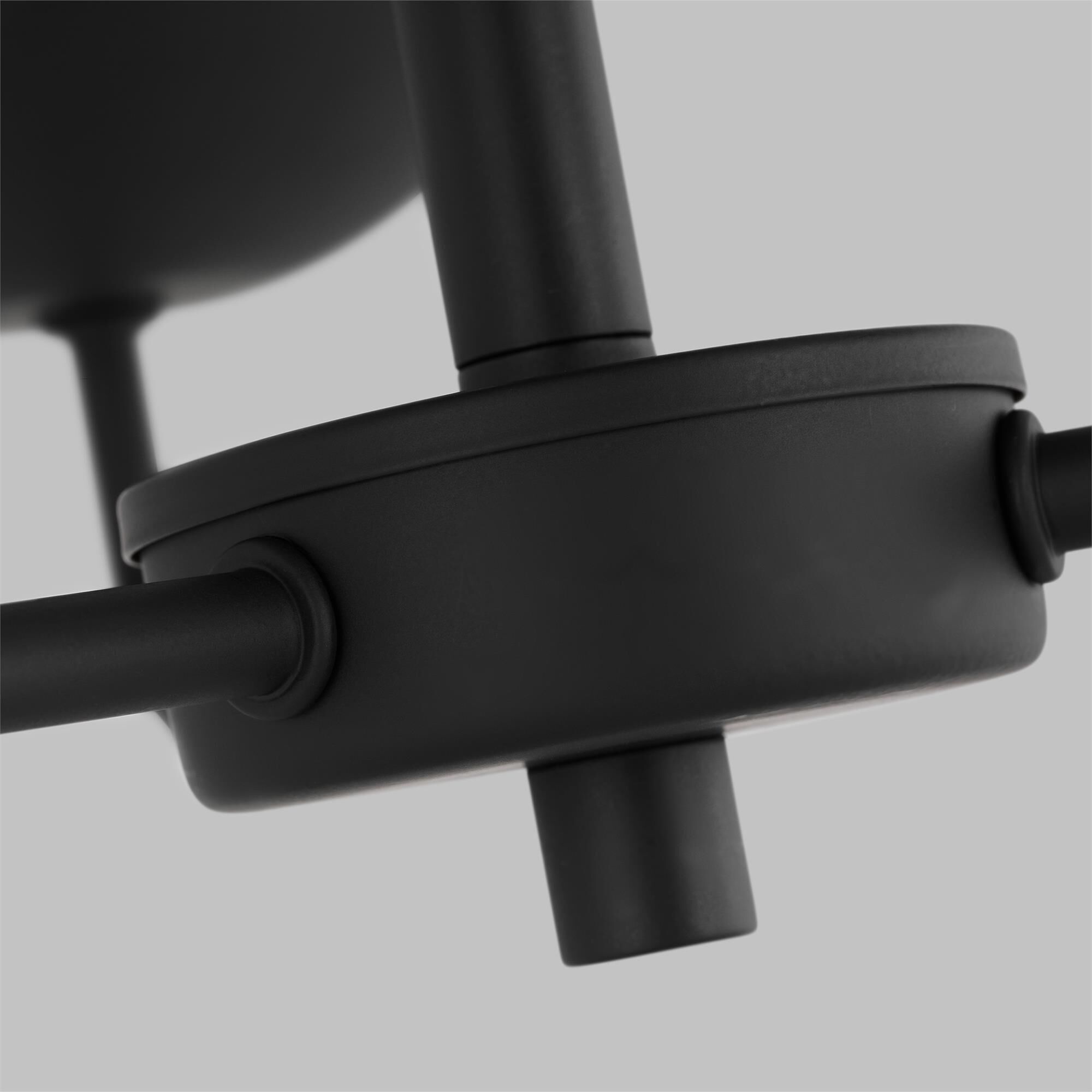 Shown in Midnight Black finish and Milk glass and Milk Glass s shade