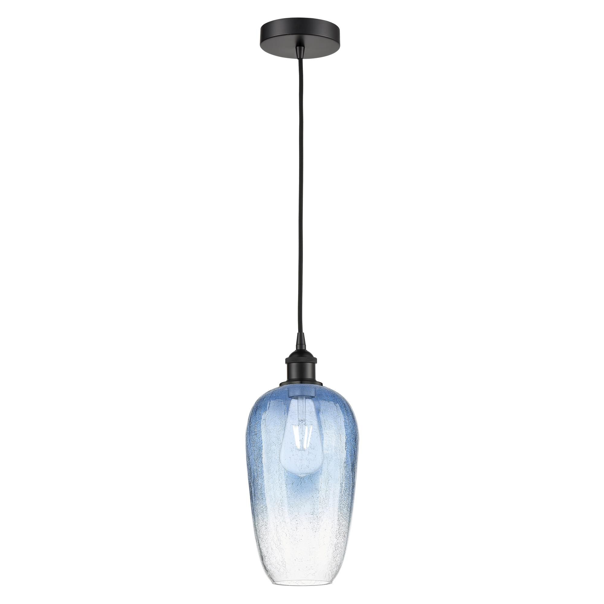 Shown in Matte Black finish and Sapphire Blue glass