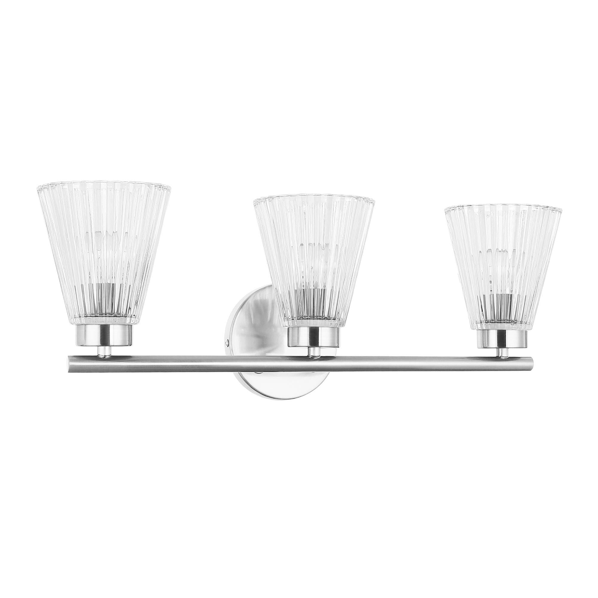 Shown in Polished Chrome finish and Clear glass