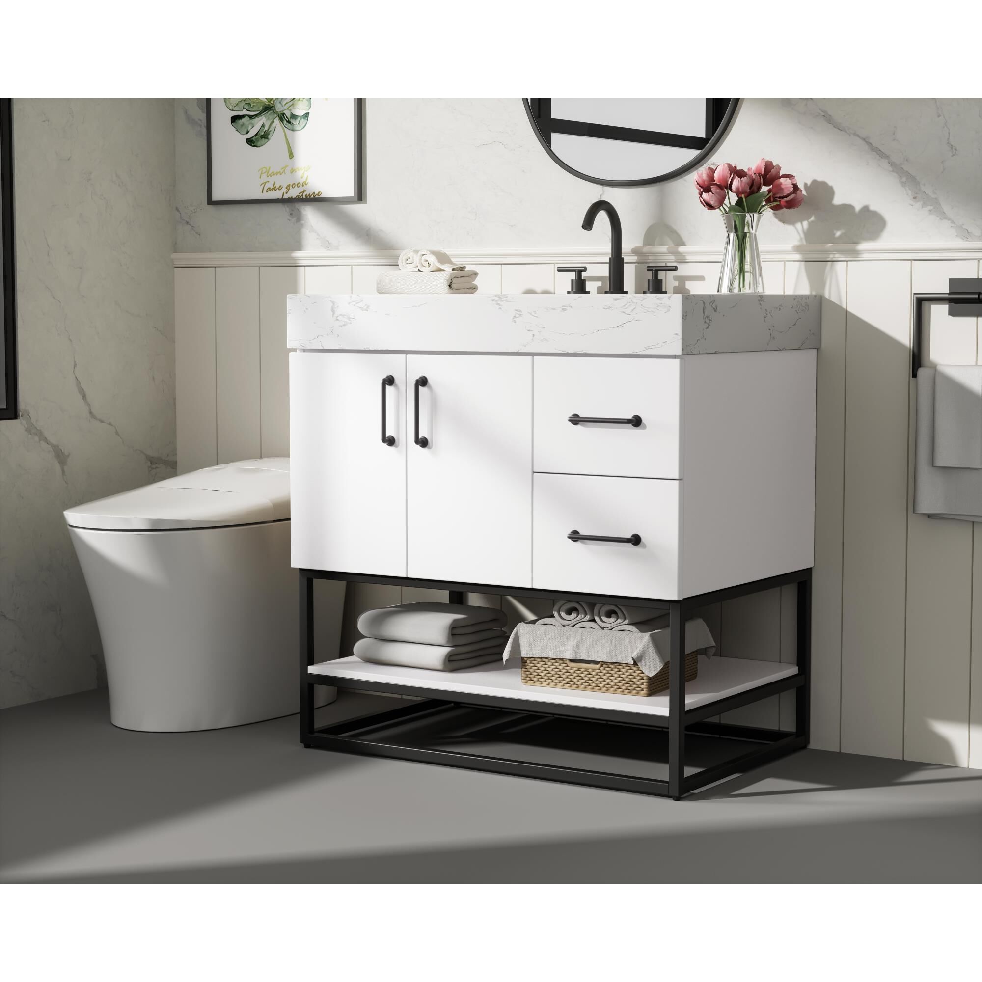 Caroline 32 Inch Bath Vanity by Elegant Dcor