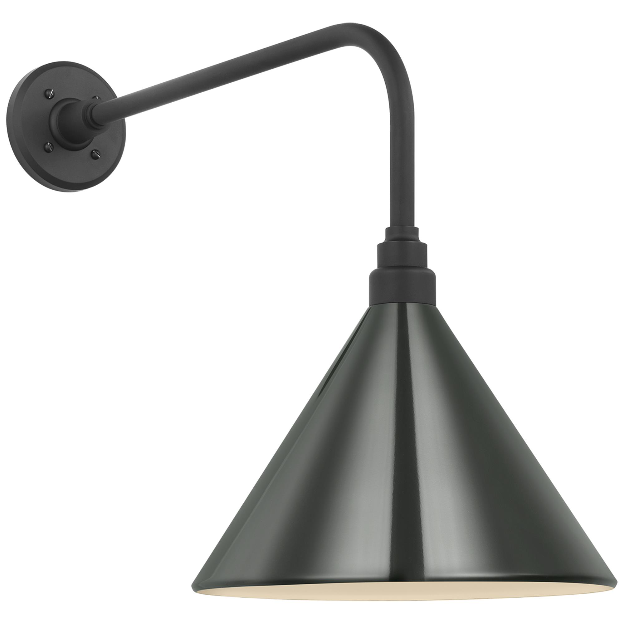 Shown in Matte Black finish and Green shade