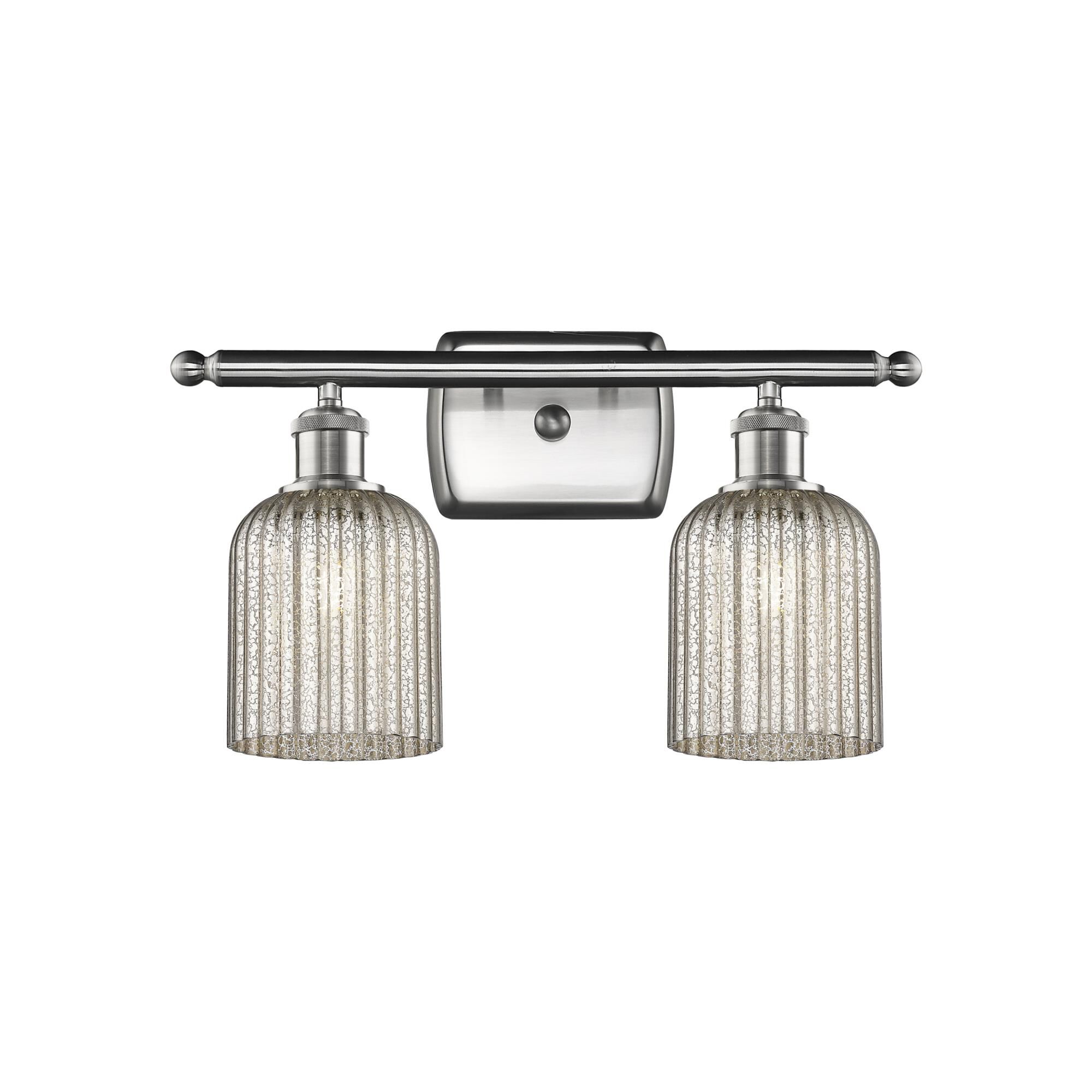 Shown in Satin Nickel finish and Mercury shade