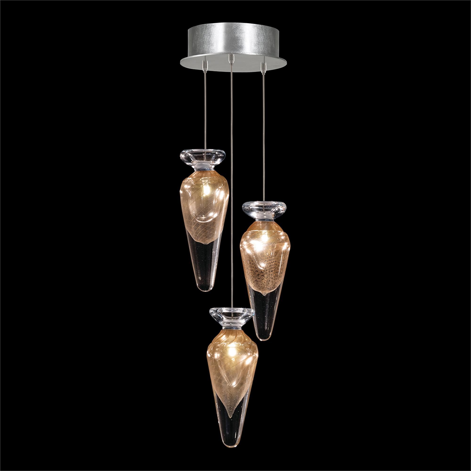 Shown in Silver finish and Gold Tear glass