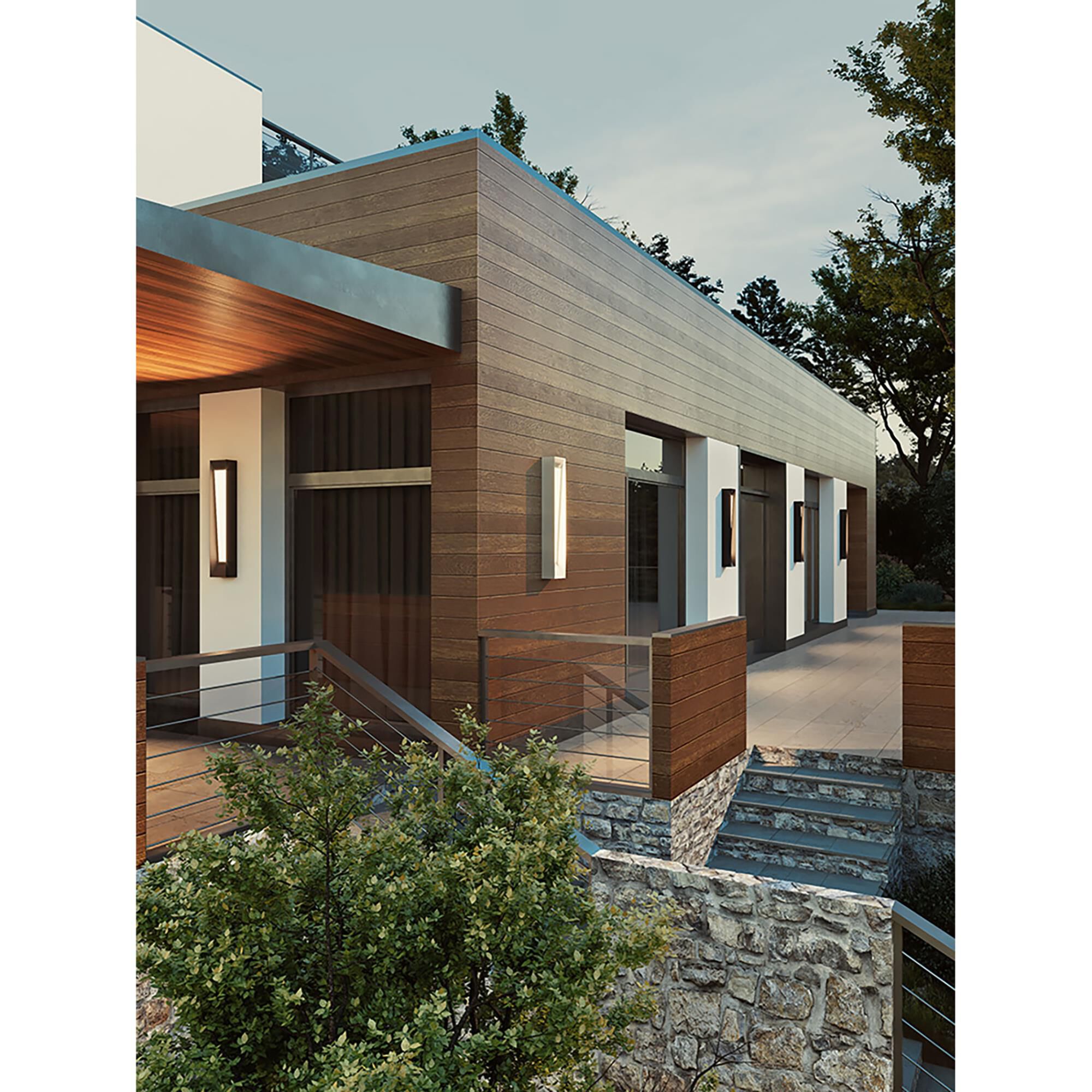 Shown in Textured Grey finish and White Acrylic glass and 120-277 Volt Dimmer accent