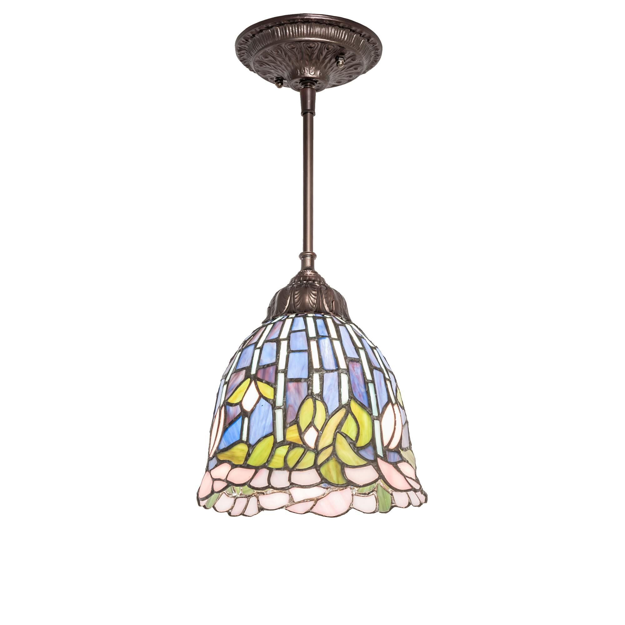 Meyda Lighting Tiffany Flowering Lotus 8 Inch Large Pendant