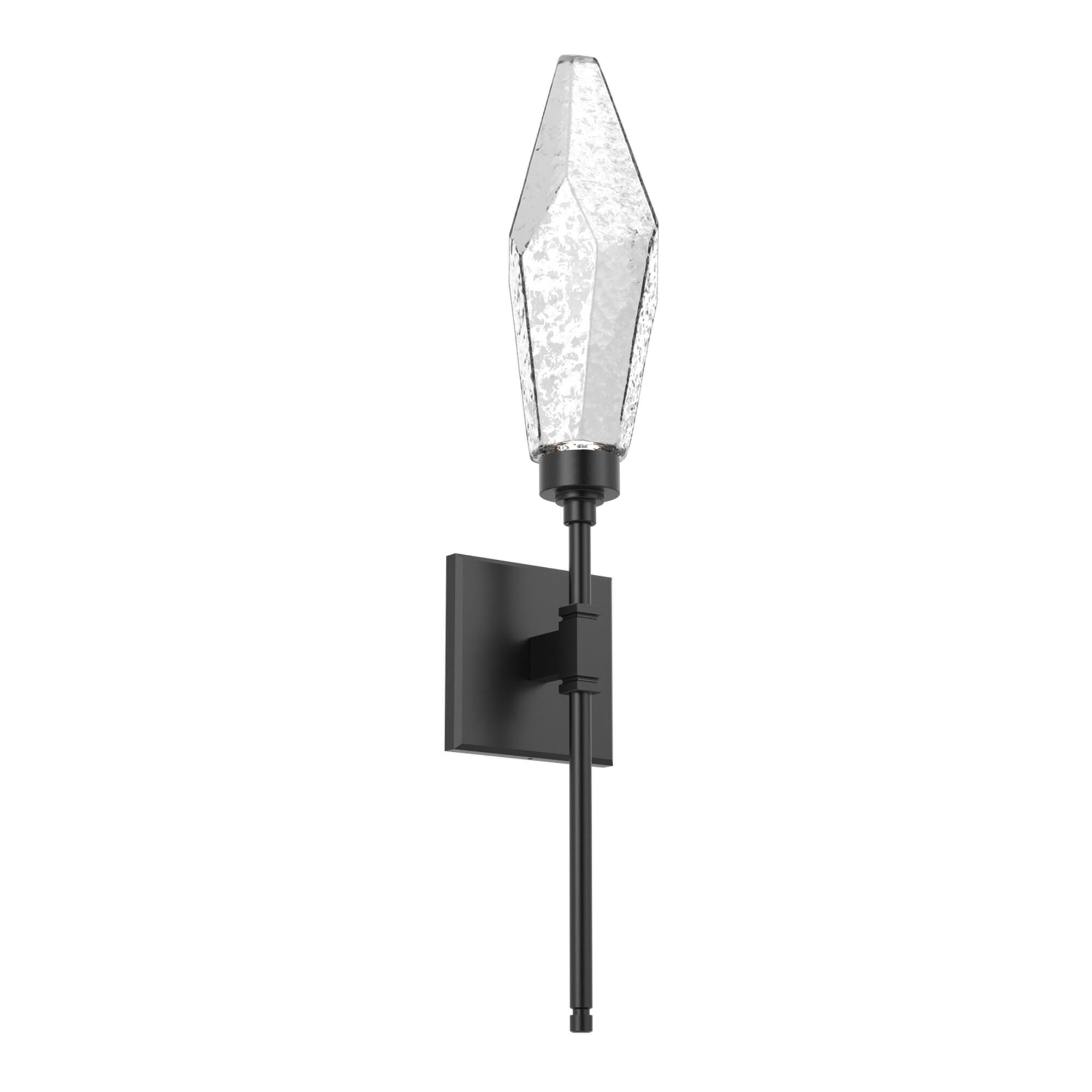 Shown in Matte Black finish and Chilled Clear glass