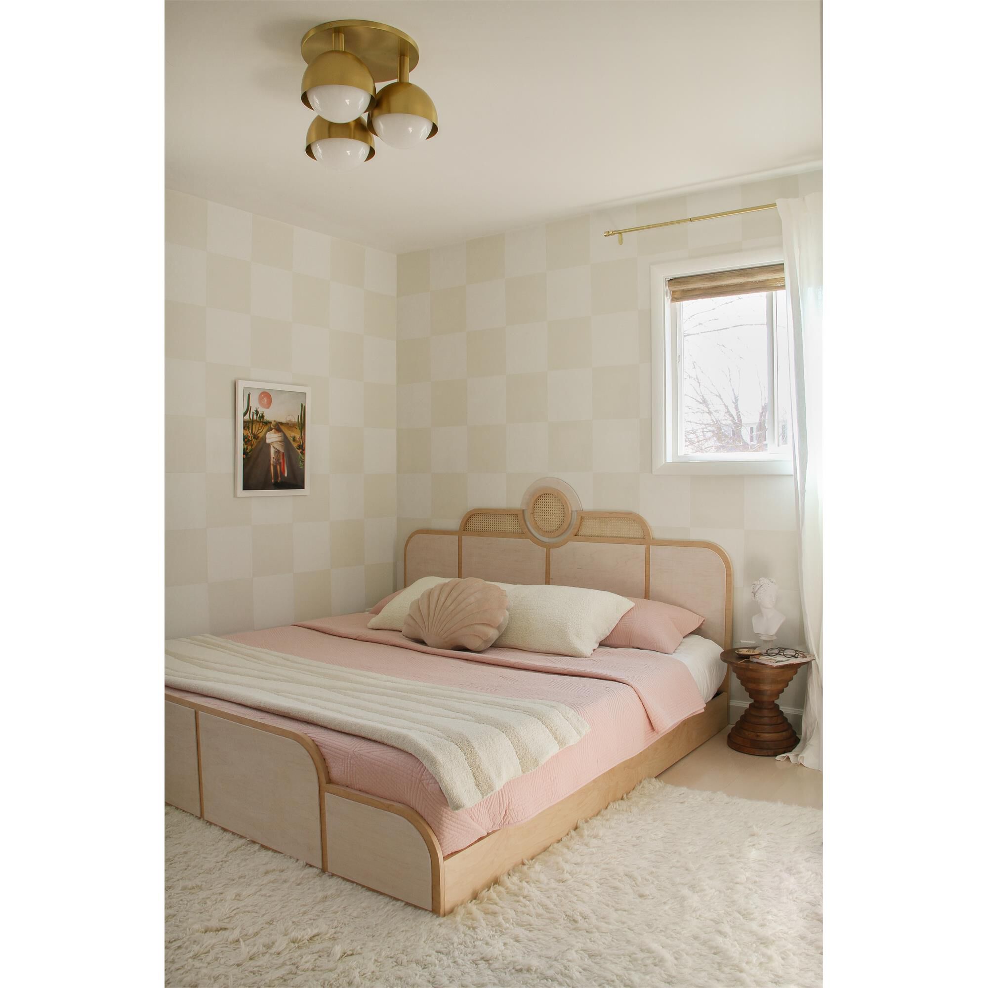 Foster 19 Inch 3 Light Semi Flush Mount,