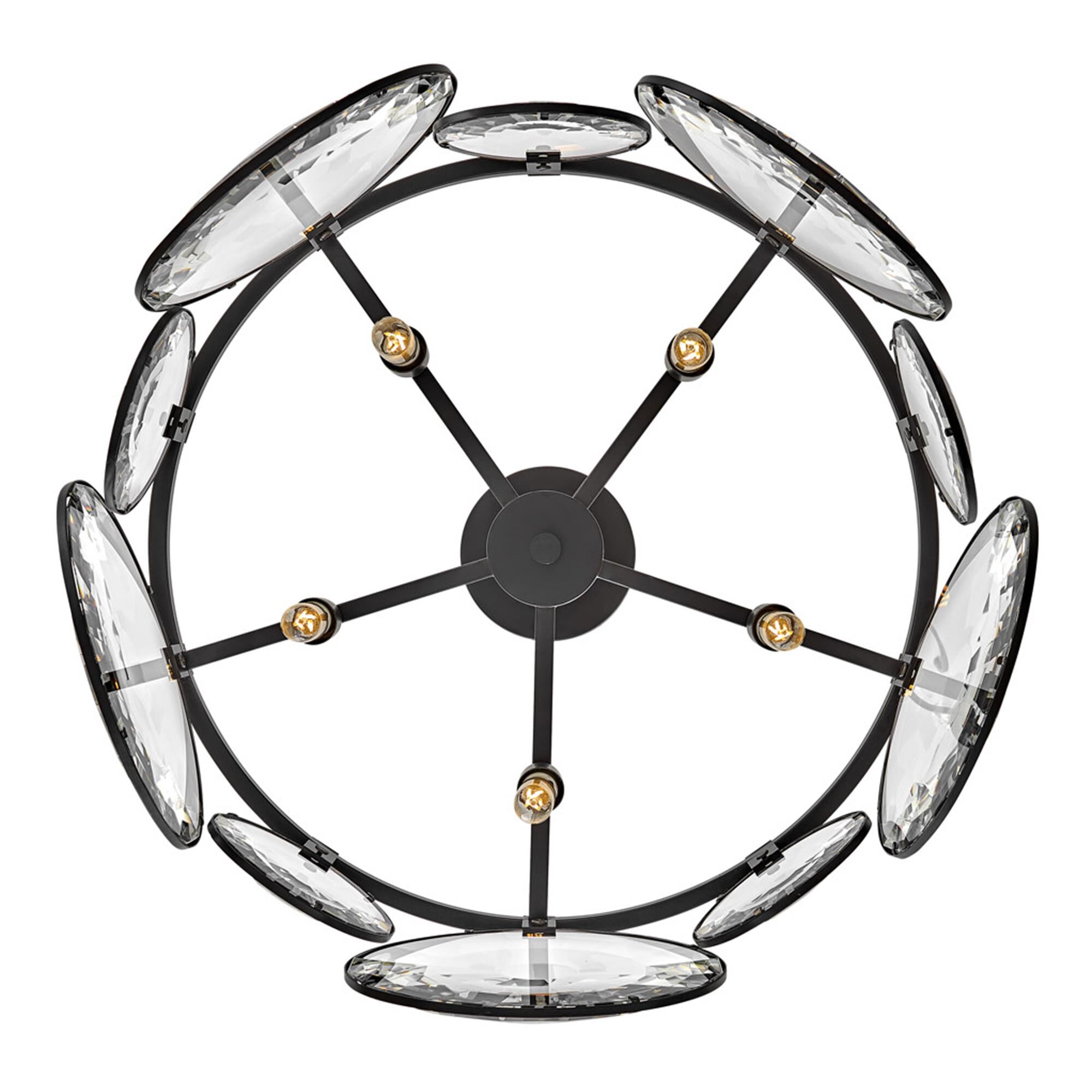 Shown in Black finish and Optic Crystal glass