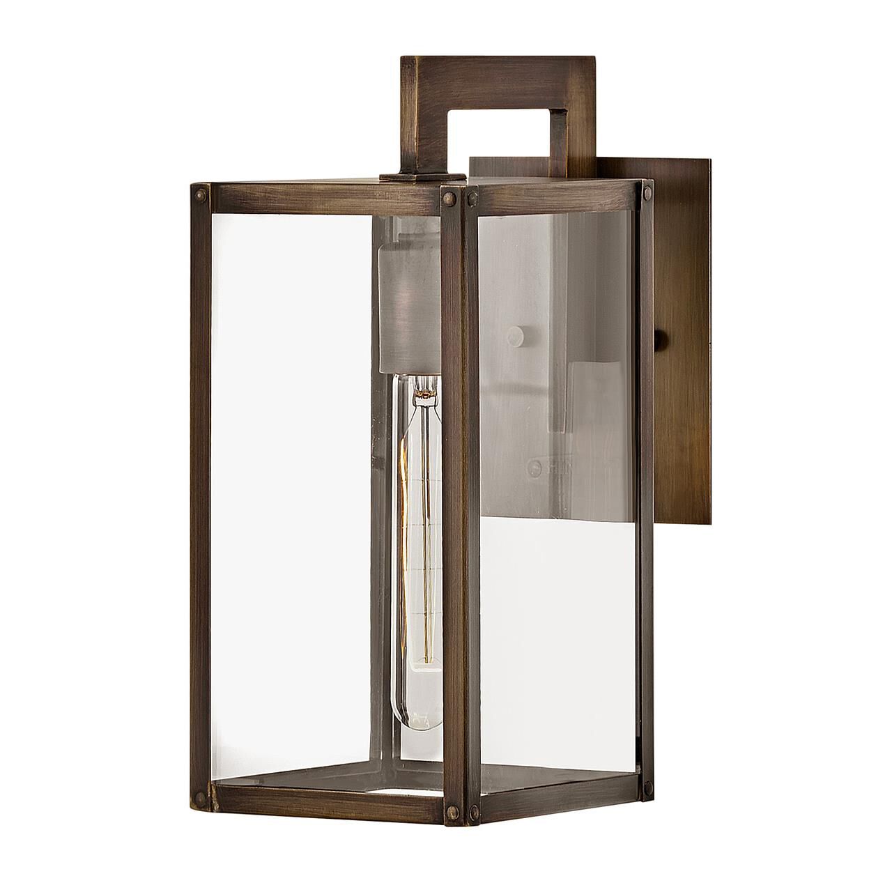 Shown in Burnished Bronze finish and Clear glass