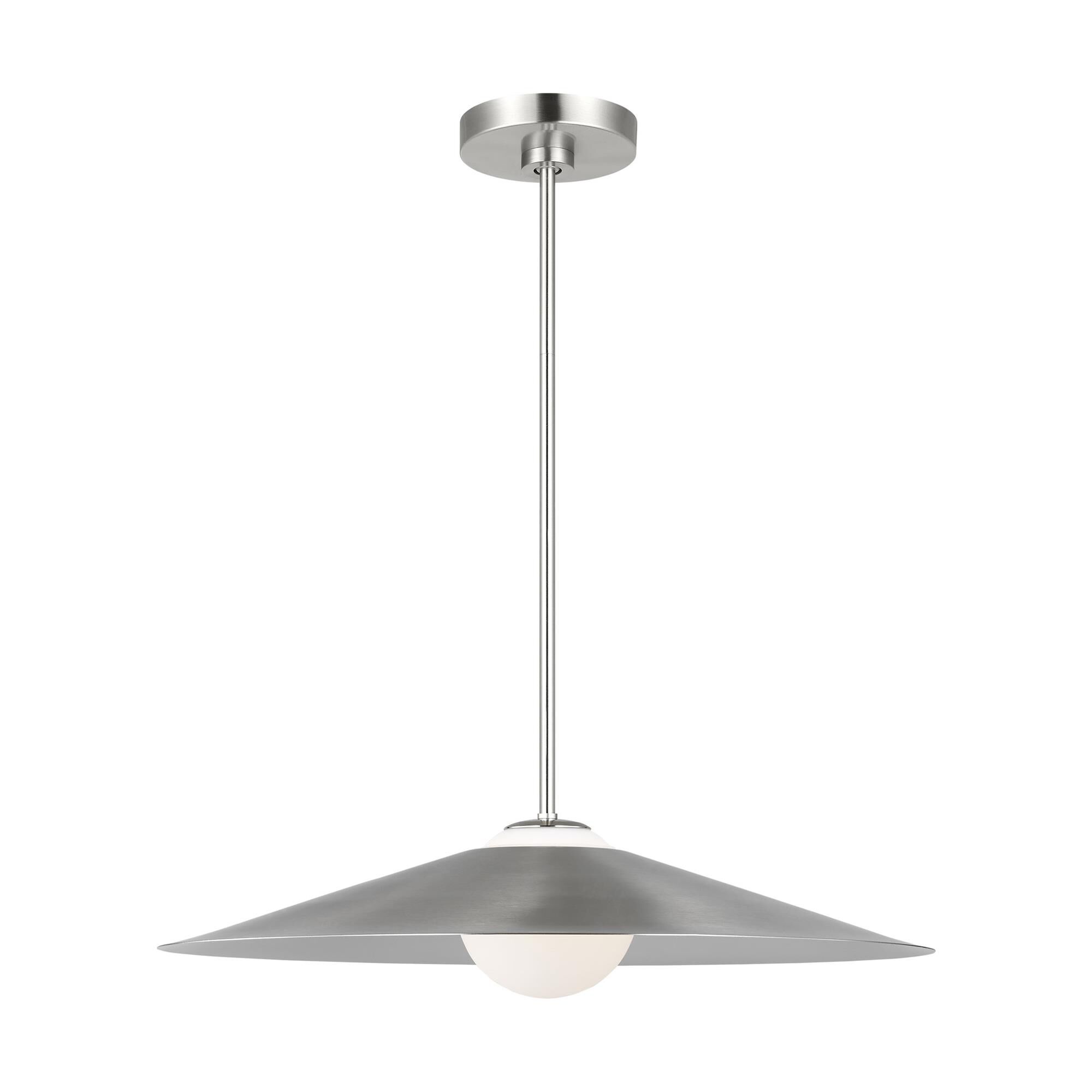 Shown in Brushed Nickel finish and Brushed Nickel glass