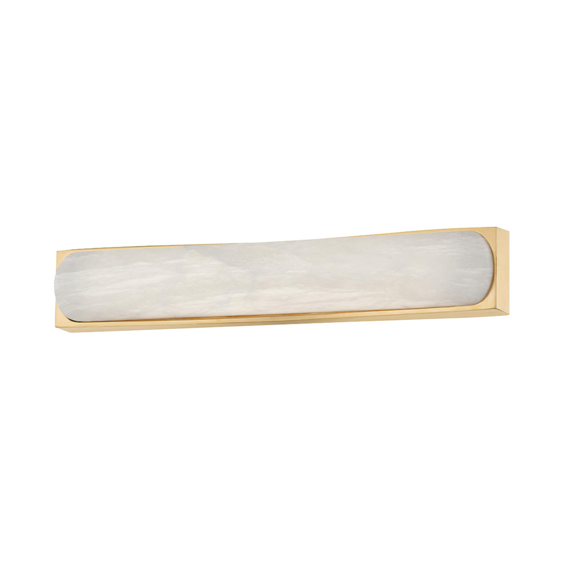 Shown in Vintage Brass finish and Natural Spanish Alabaster shade