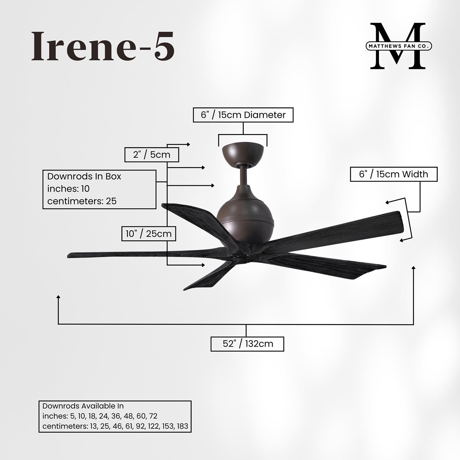Irene 52 Inch Ceiling Fan by Matthews Fan Company