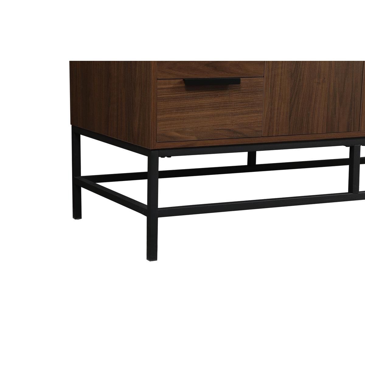 Shown in Walnut finish and Without Backsplash accent