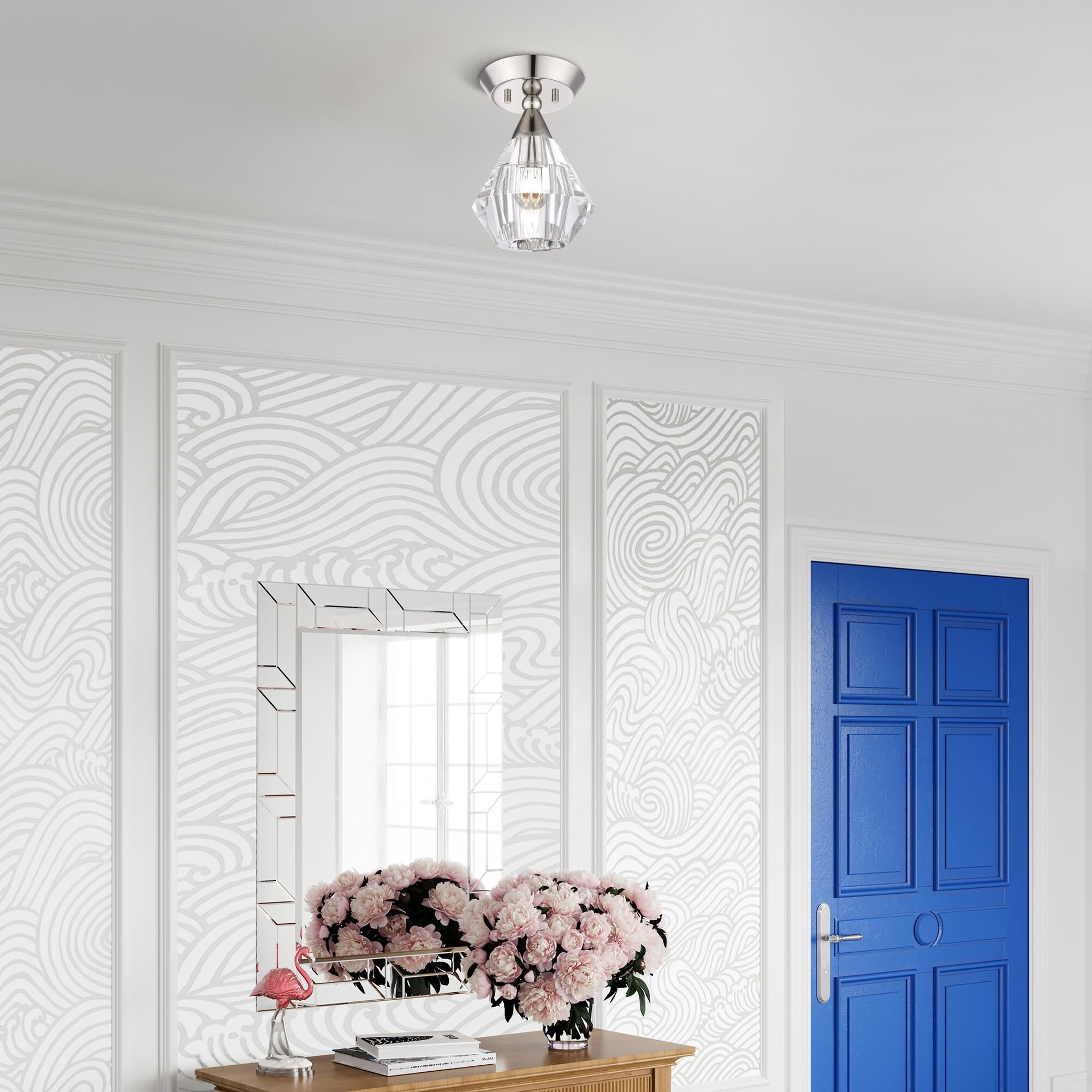 Brussels 1 Light Semi Flush Mount by Livex Lighting