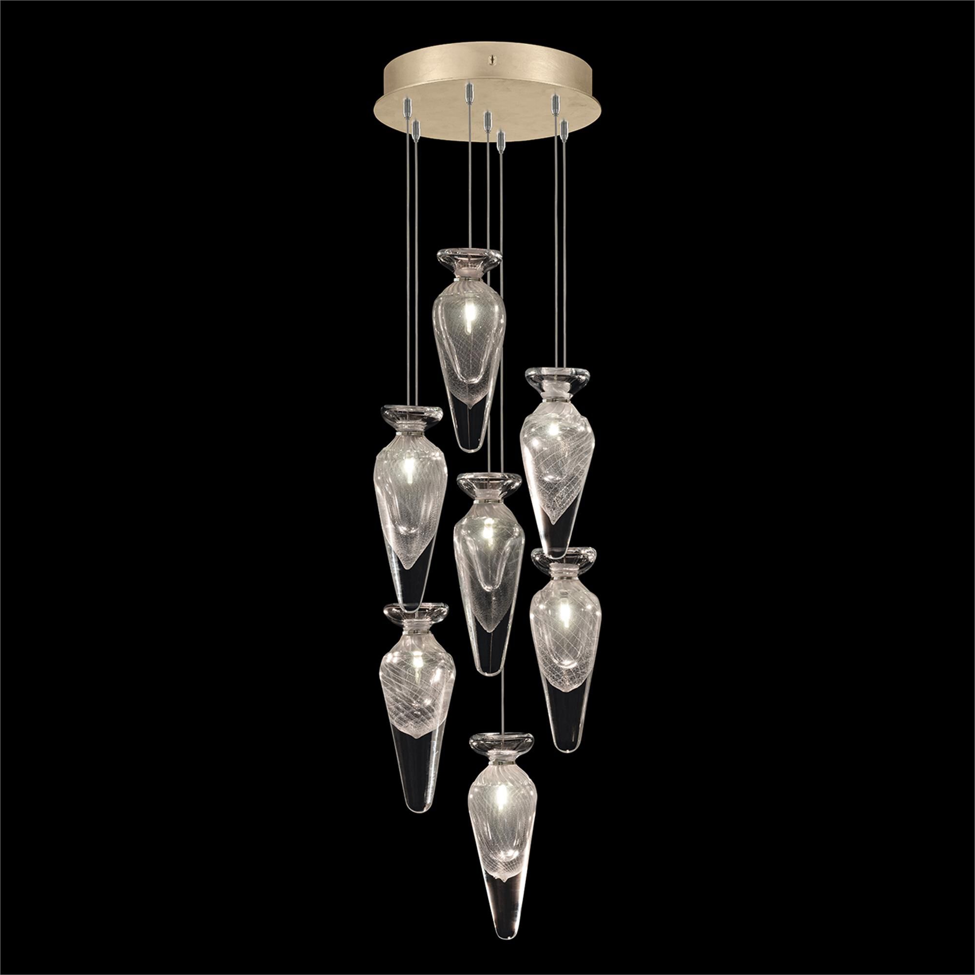 Shown in Gold finish and Clear Tear glass