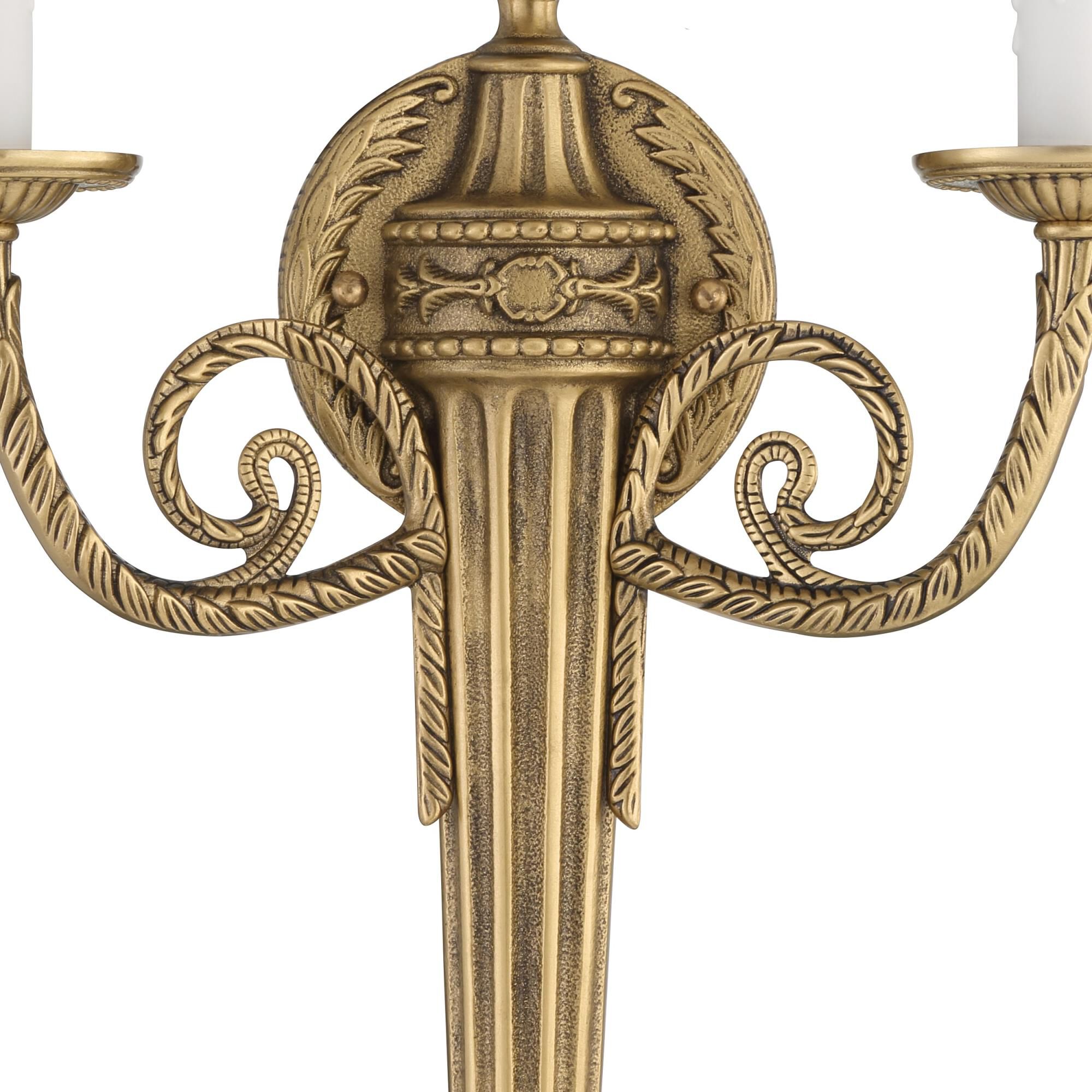 Cast Brass Wall Mount 20 Inch Wall Sconce by Crystorama