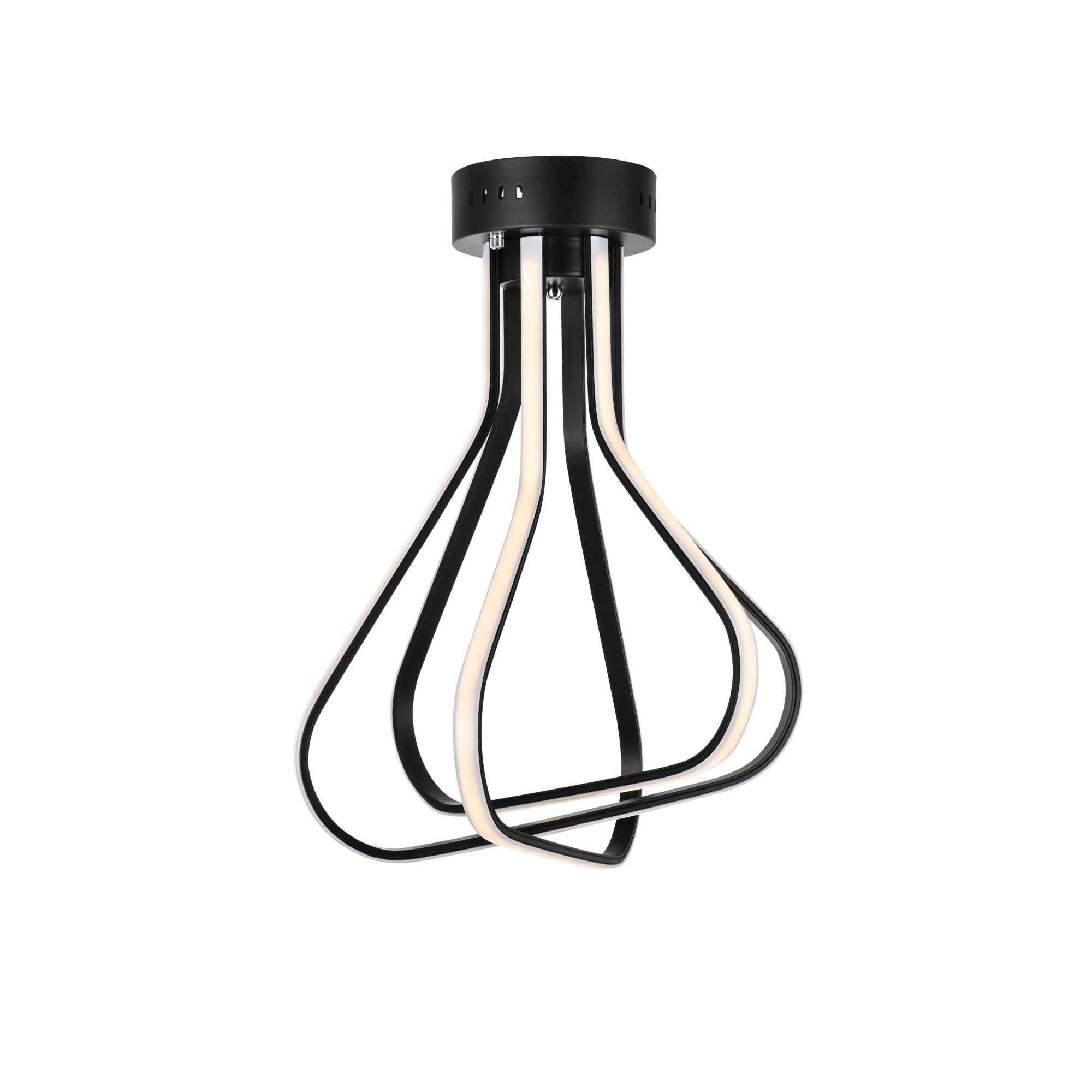 Dahlia 18 Inch 3 Light LED Flush Mount by Elegant Lighting