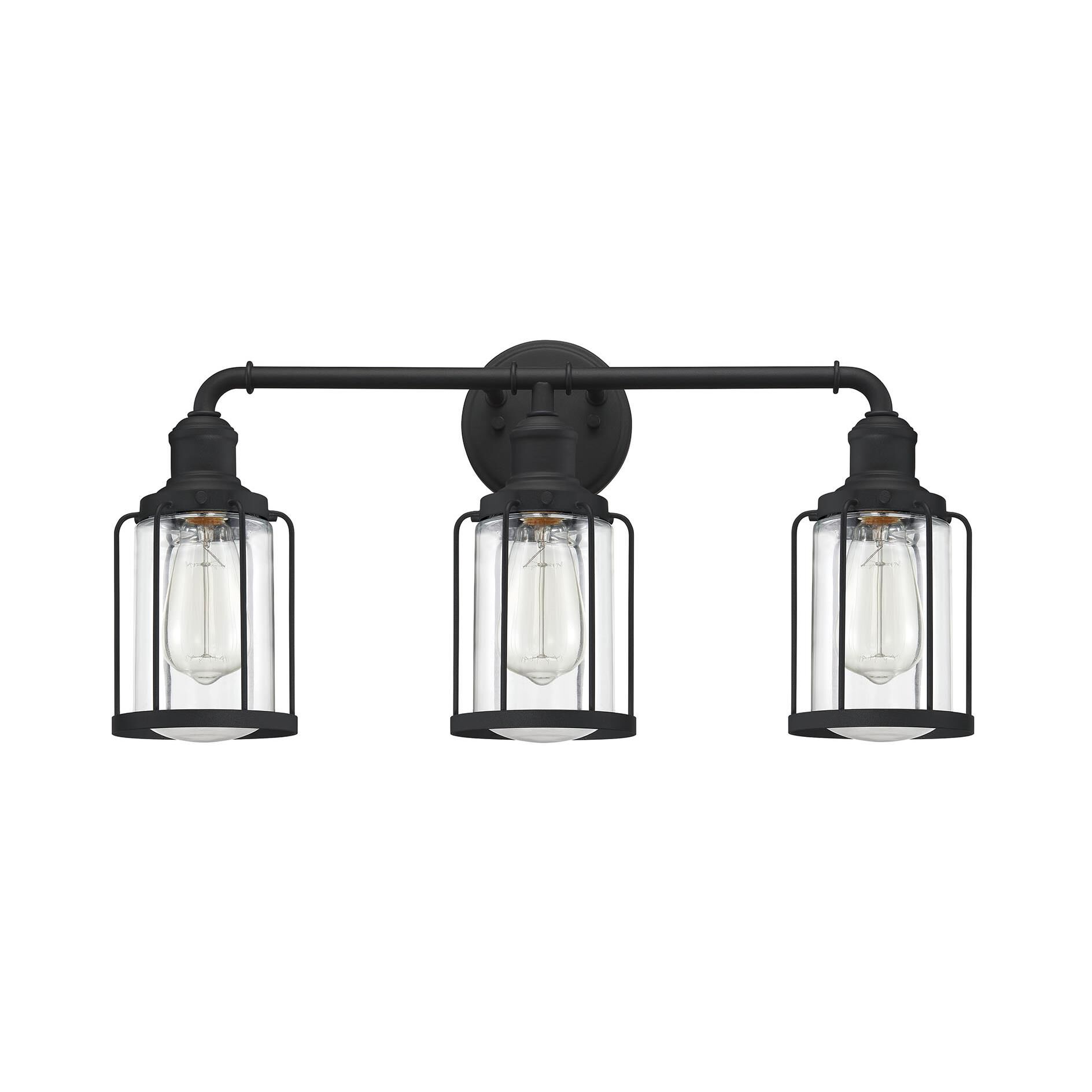 Shown in Earth Black finish and Clear Glass shade