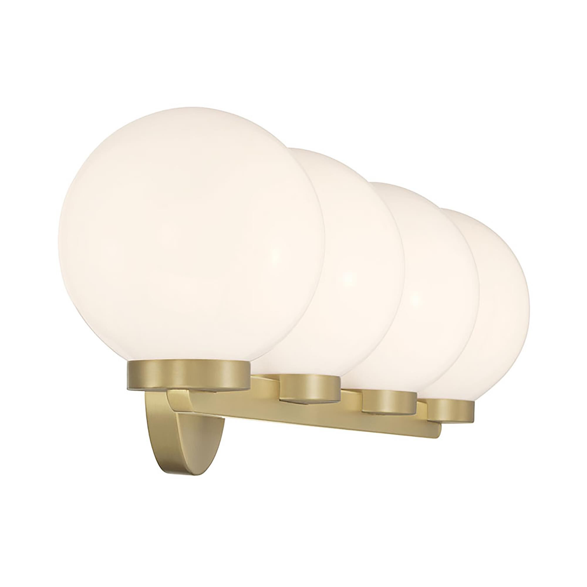 Shown in Vintage Brass finish and Shiny Opal glass