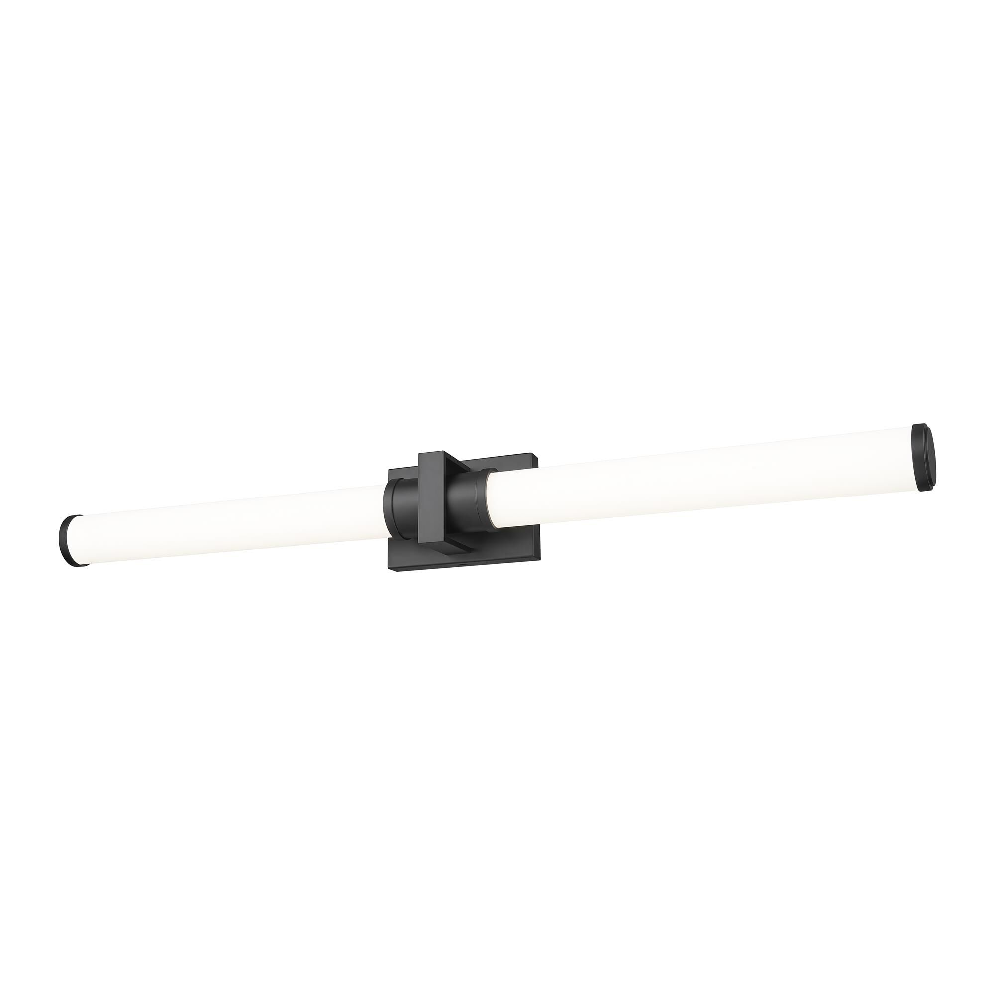 Shown in Matte Black finish and Opal White glass and Opal White shade