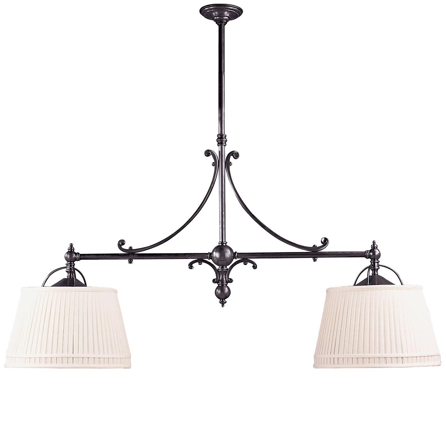 Shown in Bronze finish and Linen shade