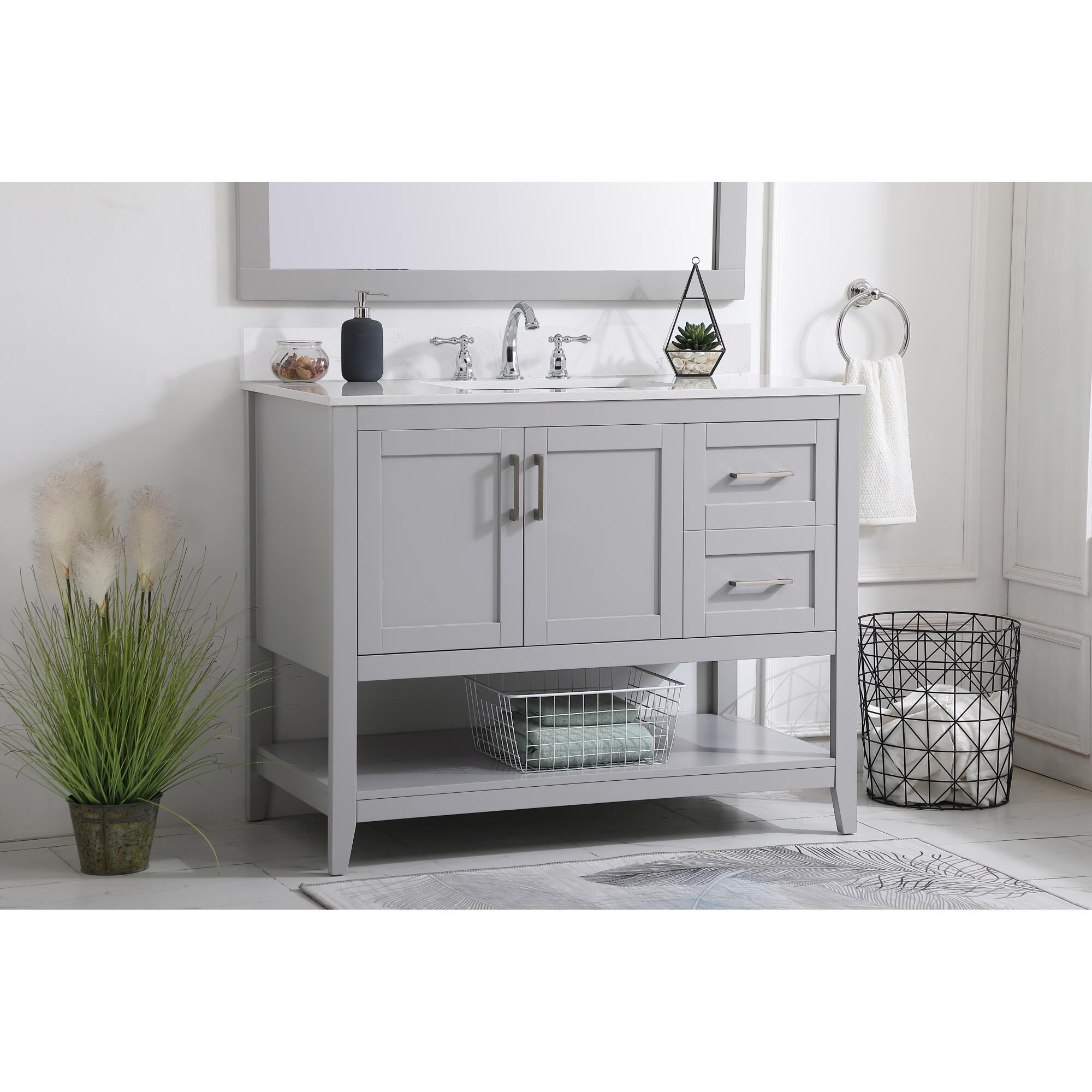 Shown in Grey finish