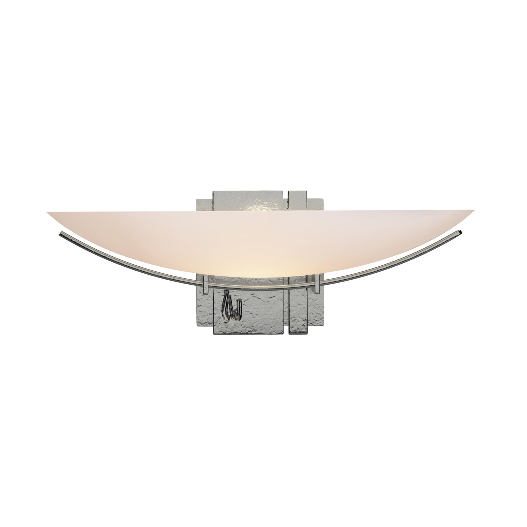 Shown in Sterling finish and Opal glass