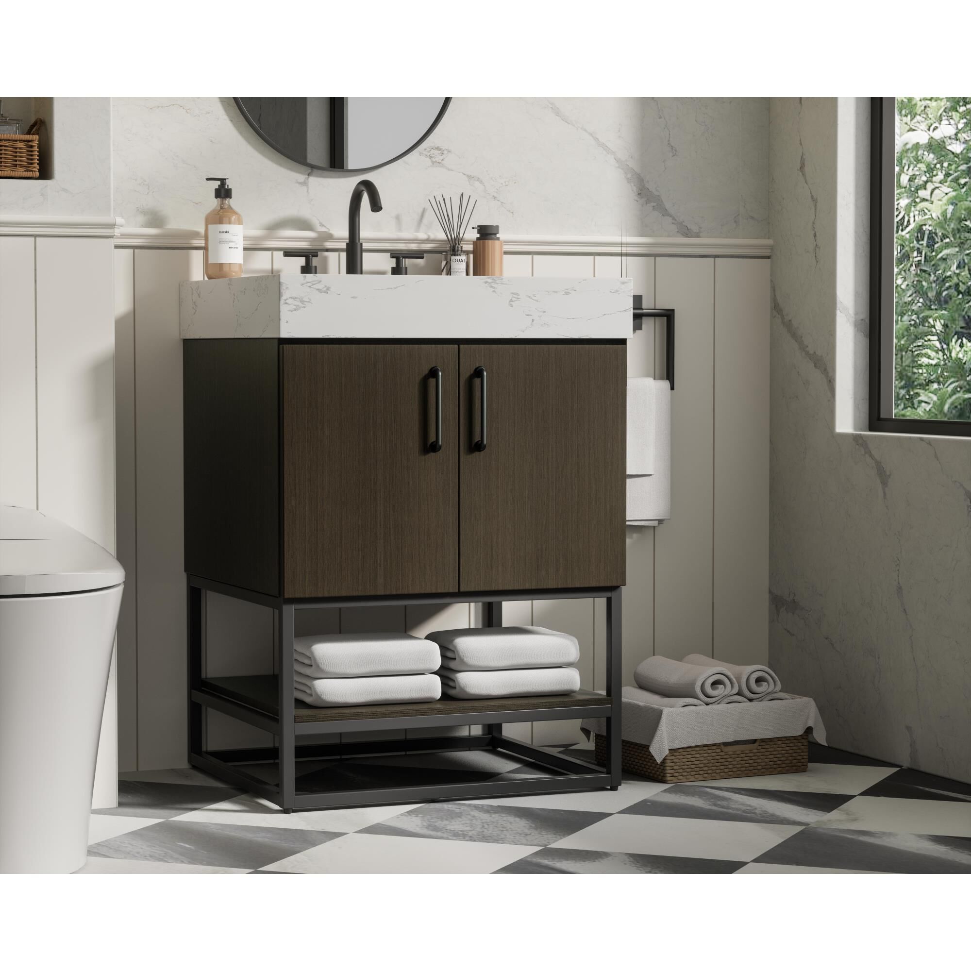 Shown in Mocha Brown finish