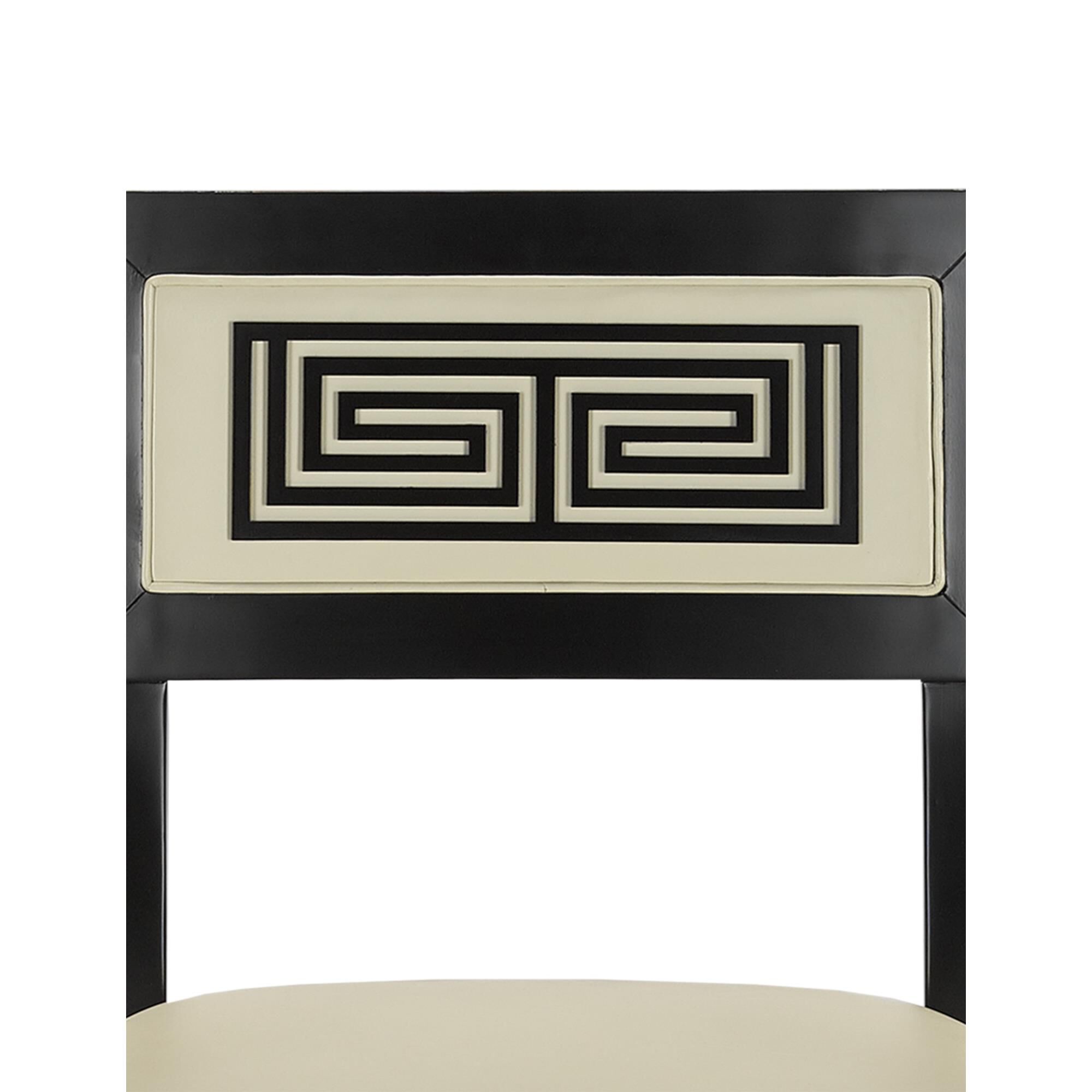 Shown in Caviar Black - Brushed Brass - Milk Leather finish