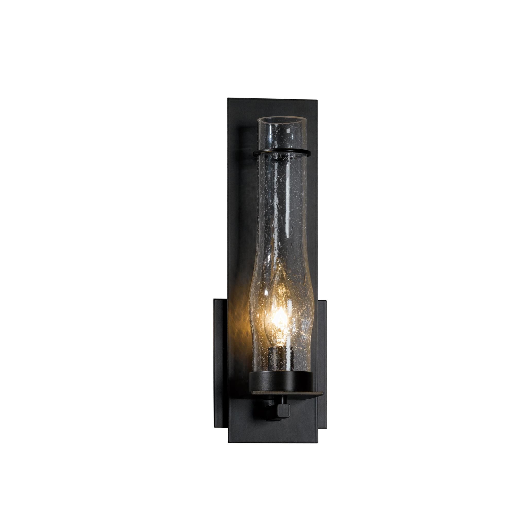 Shown in Dark Smoke finish and Seeded Clear  glass