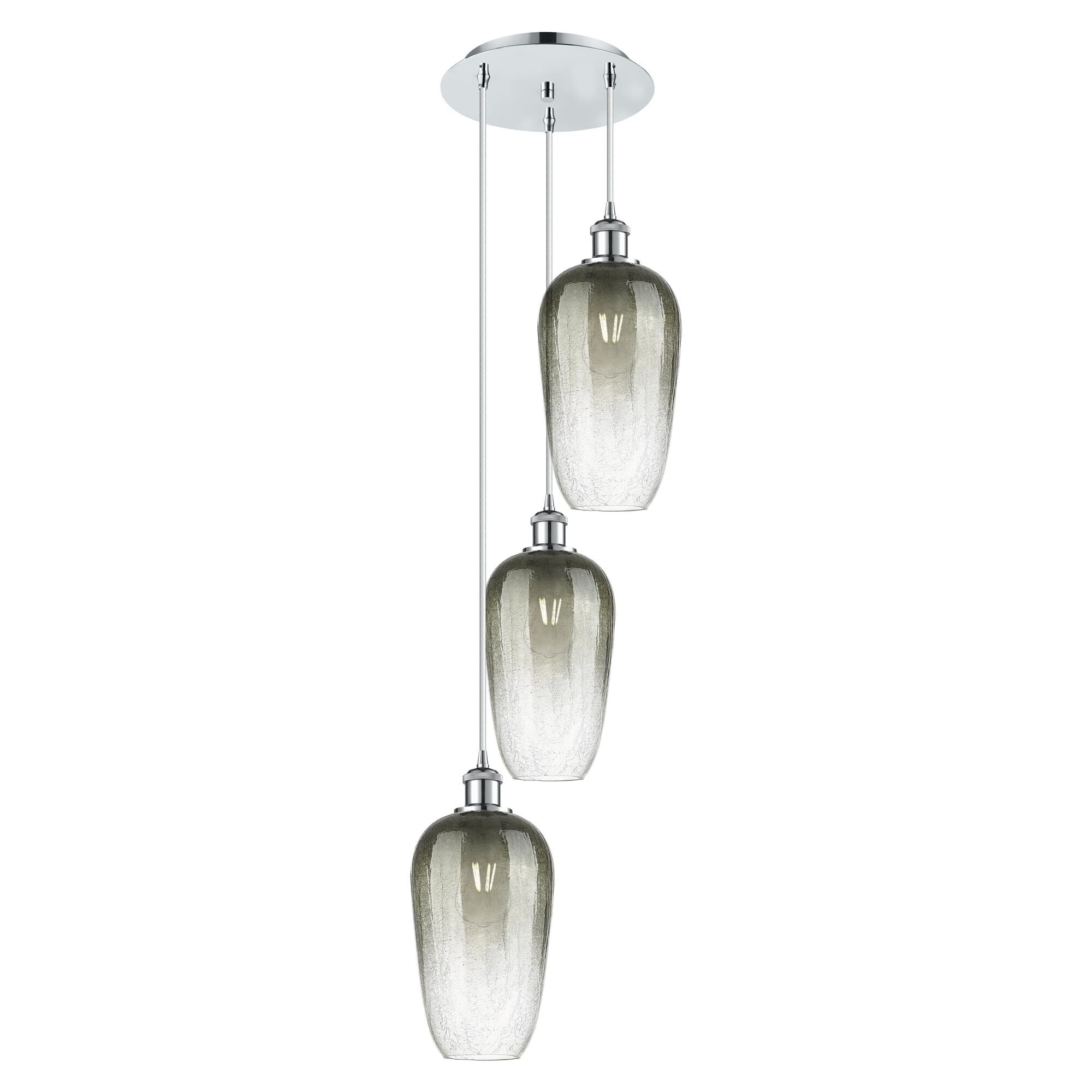 Shown in Polished Chrome finish and Slate glass
