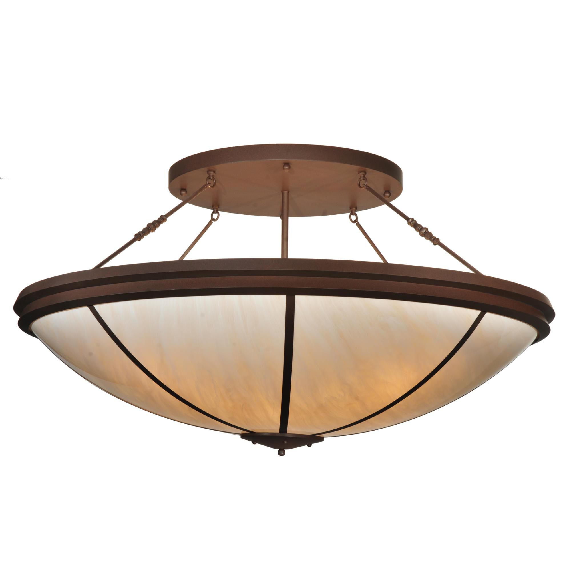 Commerce 72 Inch 8 Light Semi Flush Mount by Meyda Lighting