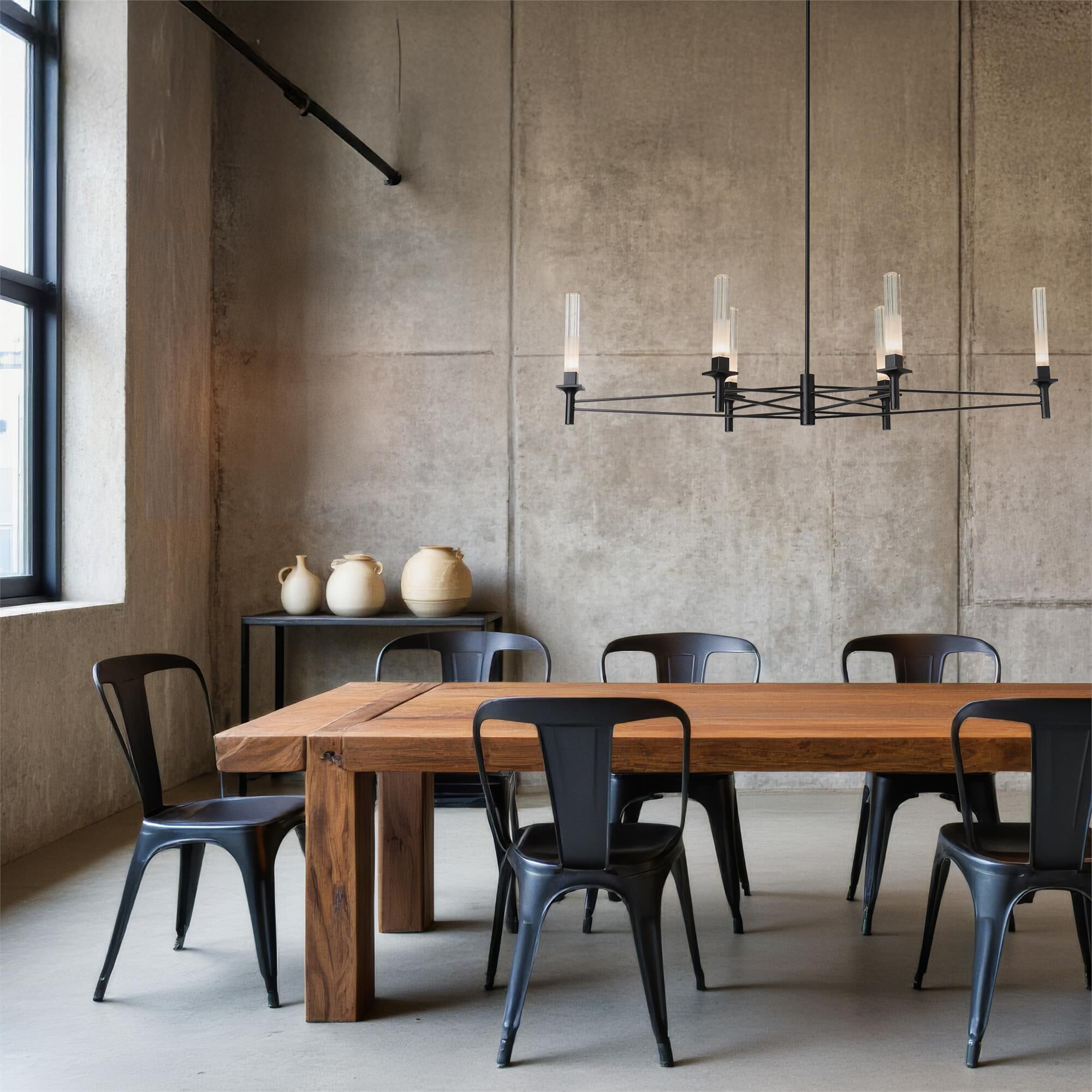 Shown in Black finish and Frosted glass