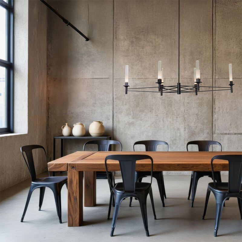 Truss Medium Linear Chandelier by Hubbardton Forge