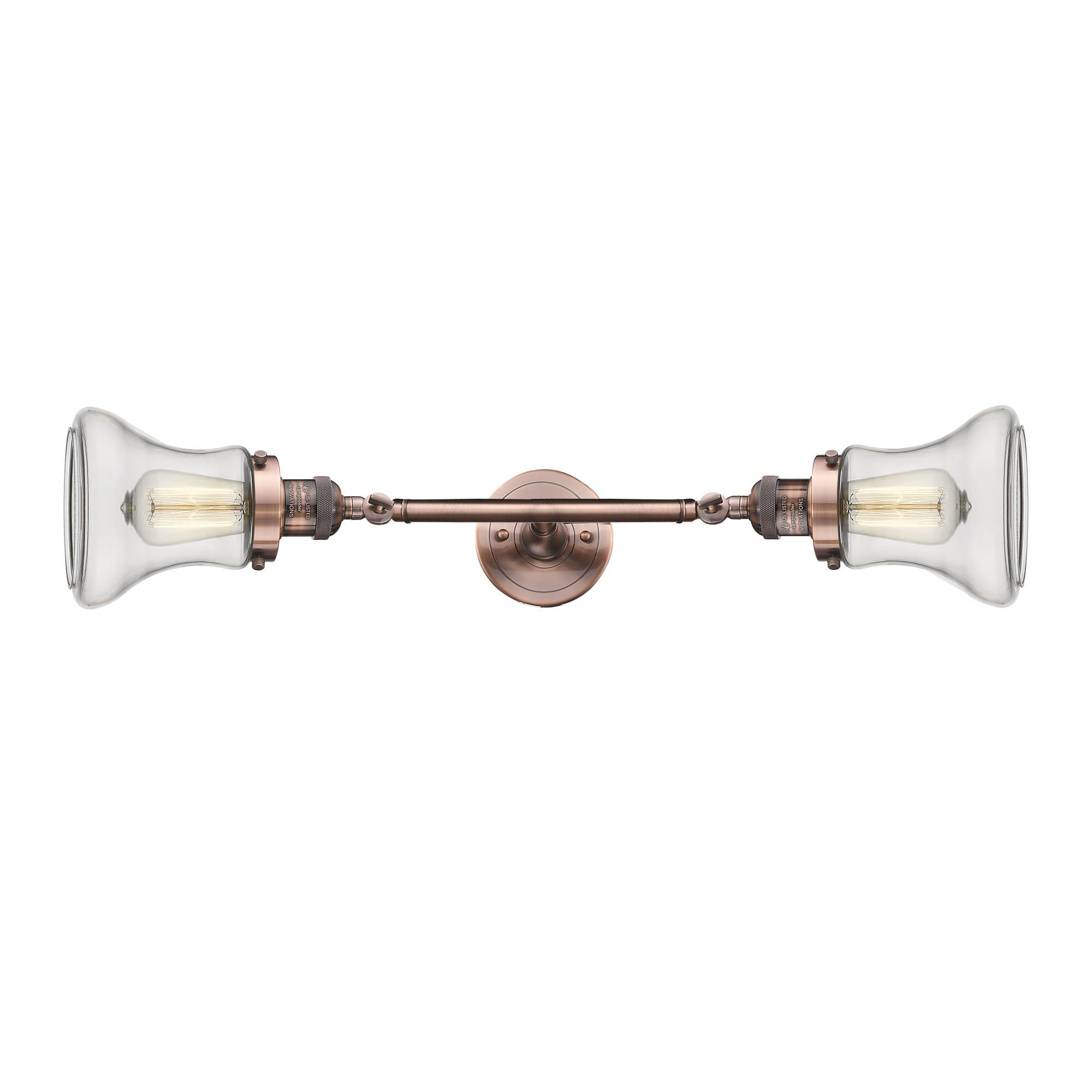 Shown in Antique Copper finish and Clear glass